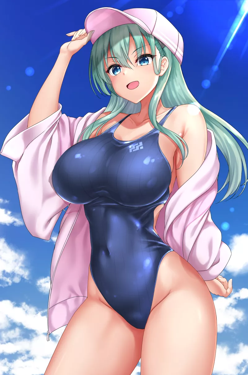 Suzuya in one-piece swimsuit posted by ok2ed