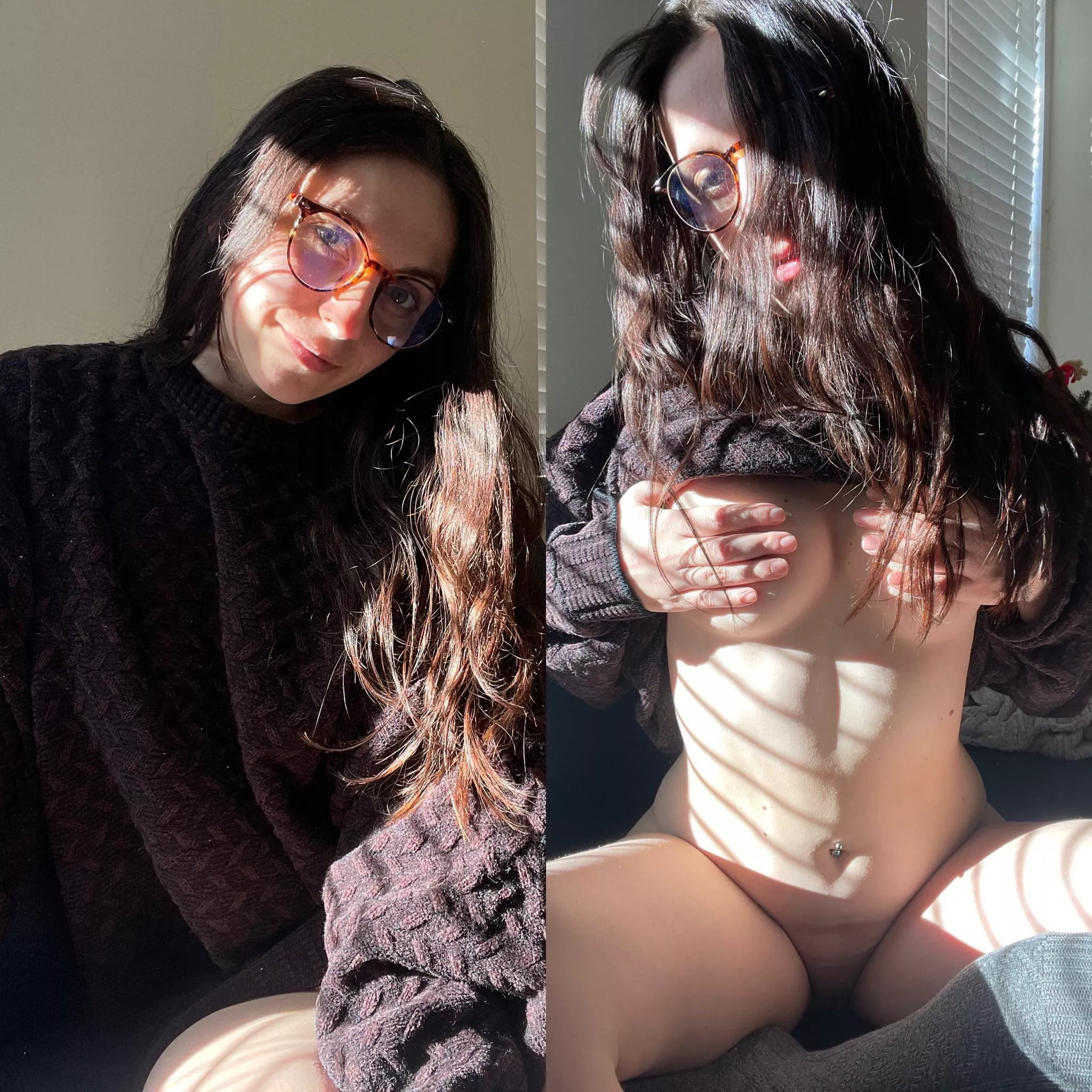 Sweater weather but still wear nothing underneath posted by Littlebrunetteroni