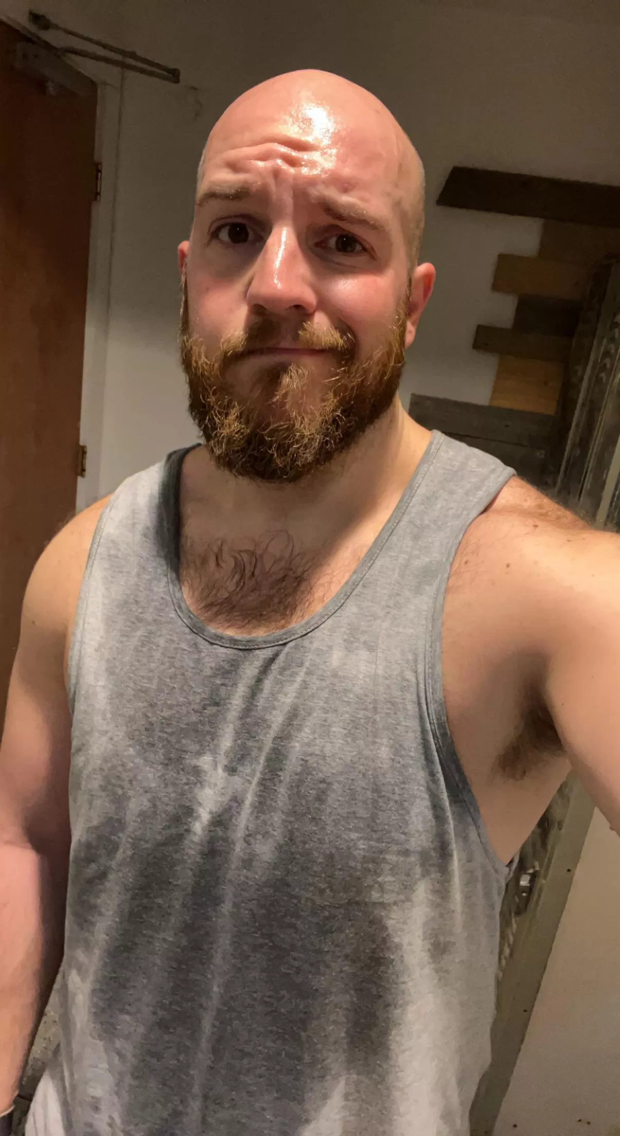 Sweaty from a good leg day! Iâ€™ll be sore later though. posted by InternationalLuck142