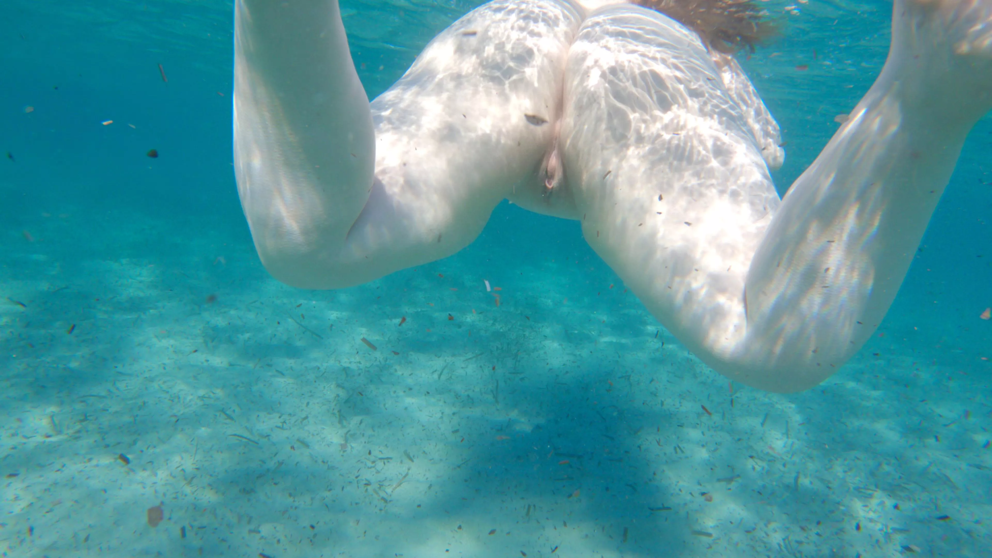 Swimming naked in the sea with lots of people around makes me so wet 💦 posted by orgasmextreme