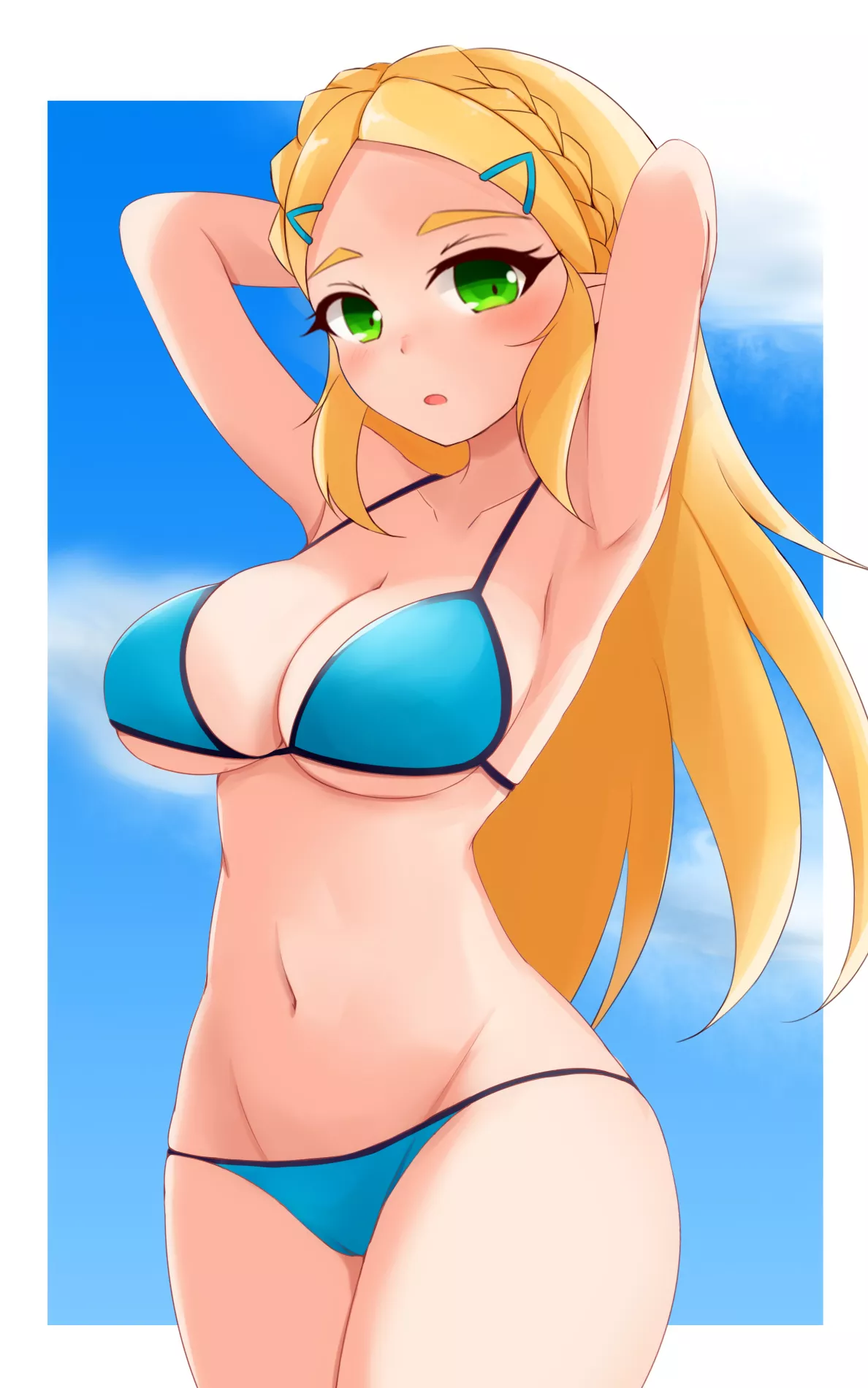 Swimsuit Zelda (Ayatori) (X-post from r/animepointyears) posted by sequence_string