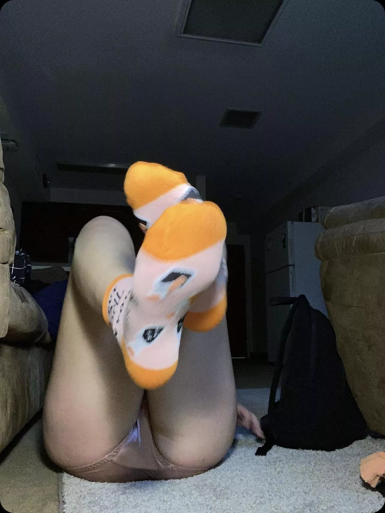 Take my socks off with your teeth and then the panties posted by GGpanties364