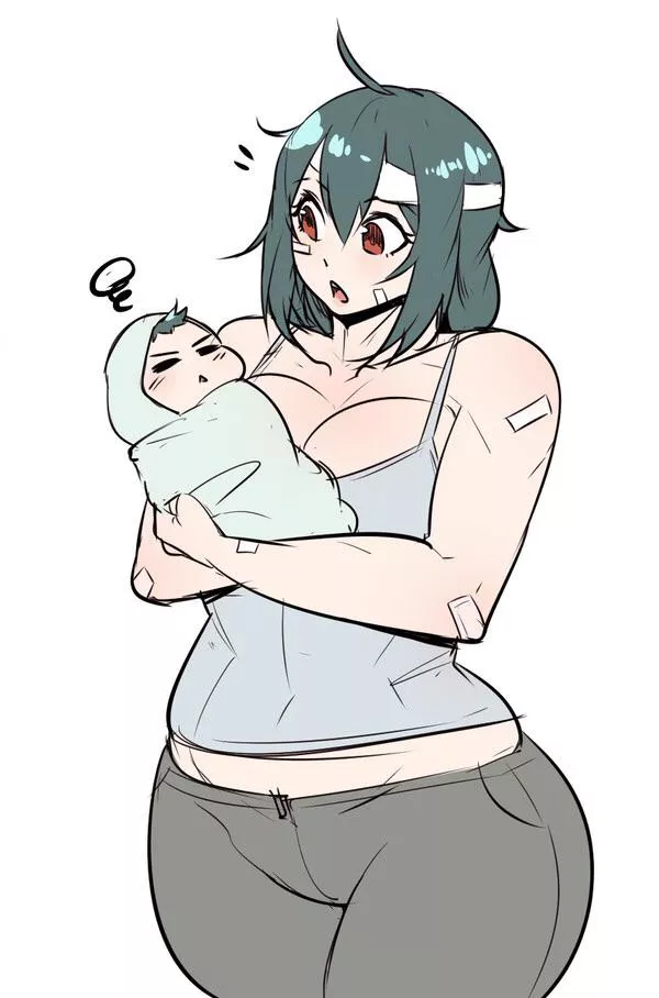 Taking care of her son after sparring! posted by KingXenokai