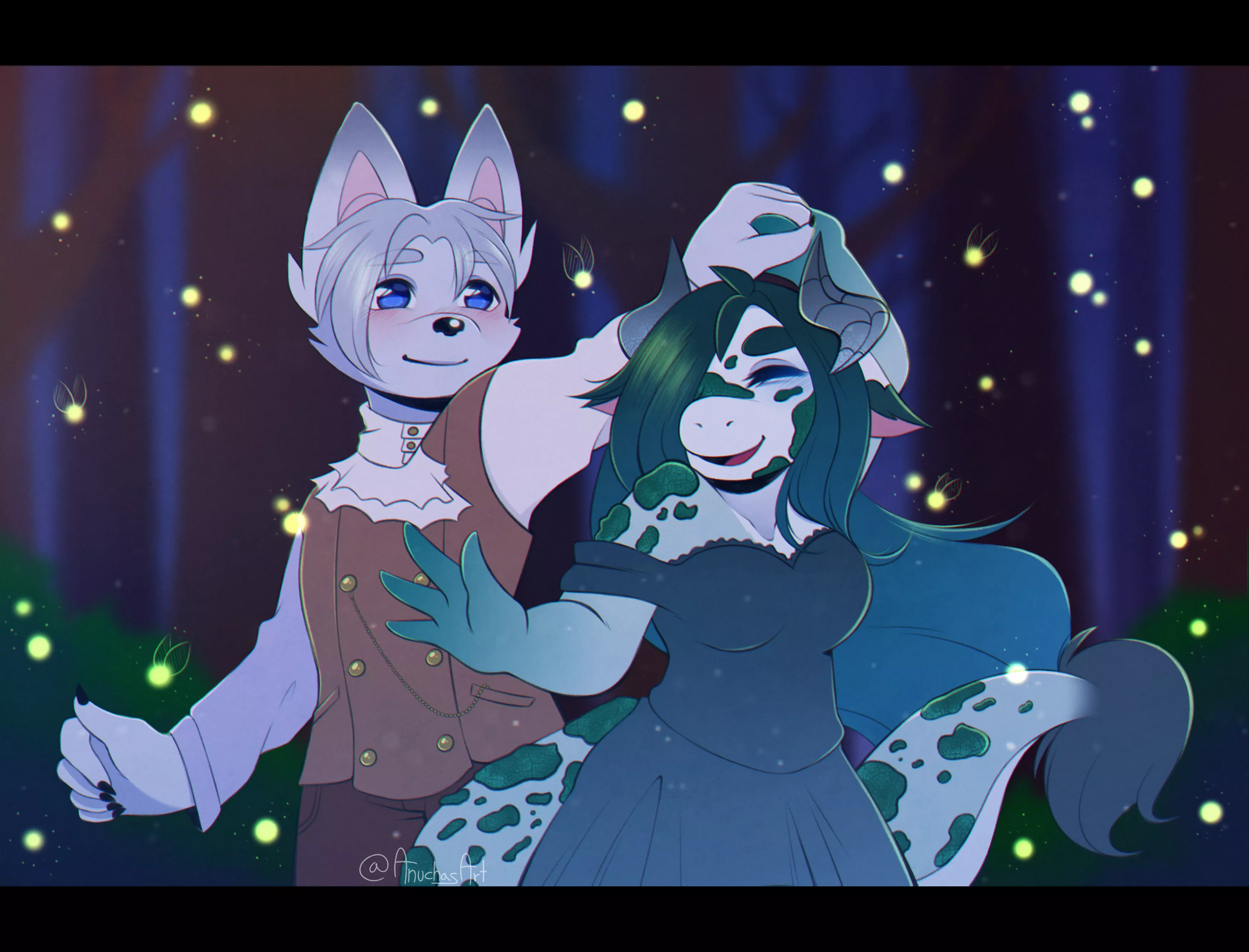 Tames & Kore dancing in the forest posted by AnuchasArt