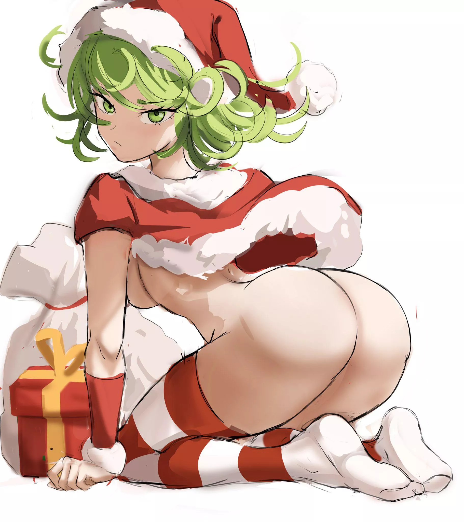 Tatsumaki sliding down your chimney with gifts and ass in tow (rakeemspoon) [One Punch Man] posted by MillionHypotheses