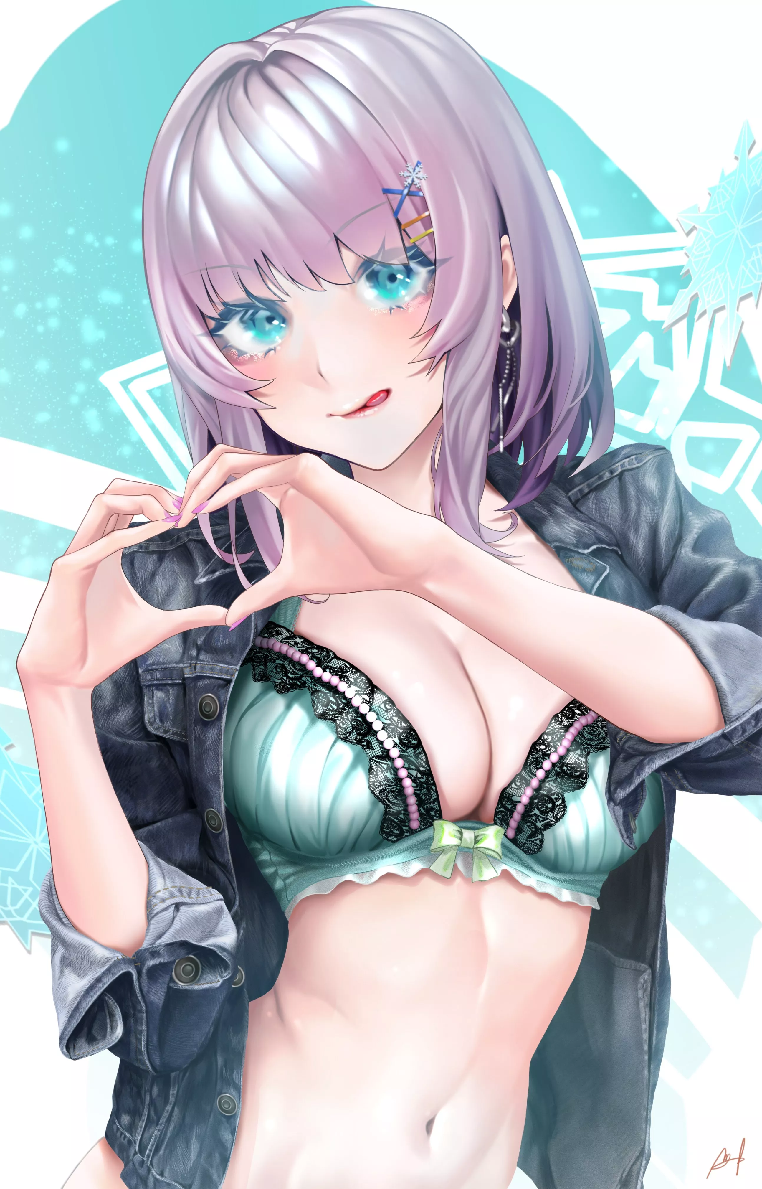 Teal Lingerie [Artist's Original] posted by CheetahSperm18