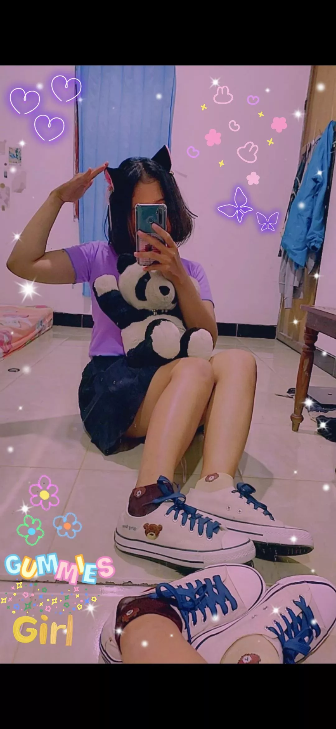 Teddy shoes ðŸ¤ŽðŸ» and Teddy Sock ðŸ¤ŽðŸ» wit kitty and panda ðŸ¼ðŸ¤­ posted by Spirited-Fuel-9294