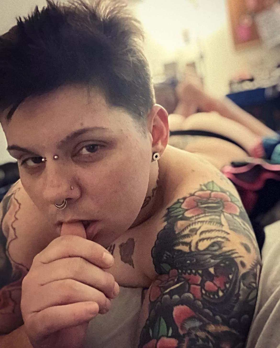 Tell me what you’re thinking. 😈 posted by QueerFaceFuck420