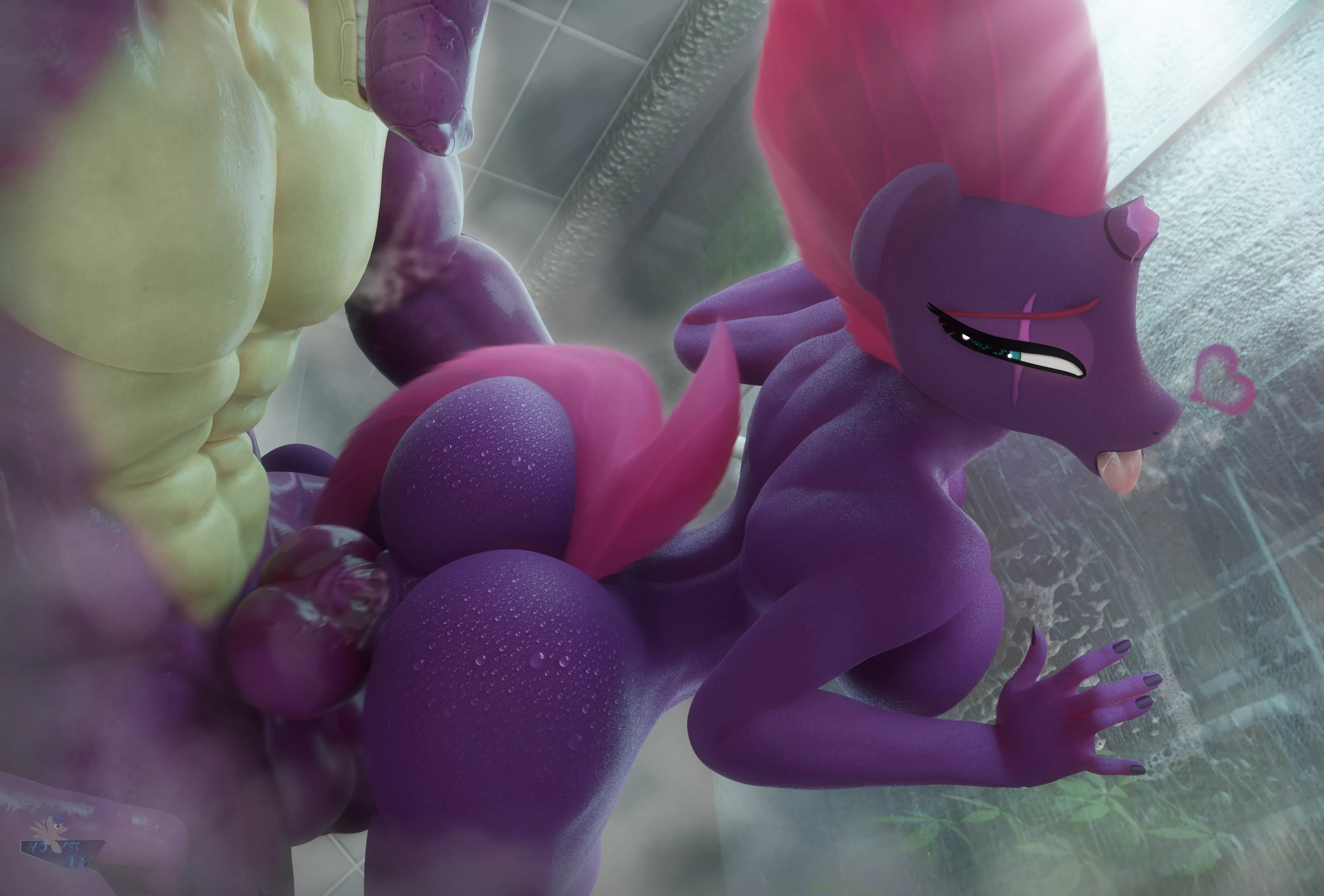 Tempest enjoying Spike's cock in the shower Artist: Hooves-art posted by FloriBS