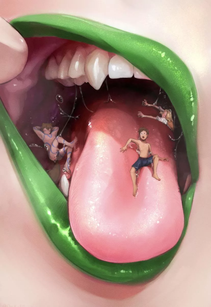 Terra mouthful by on kinky(oral) multiple prey)(giantess) posted by GTS-kisses