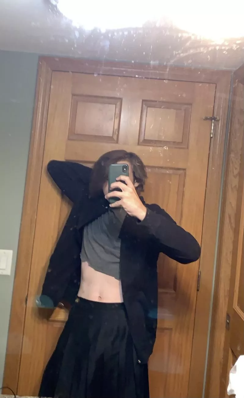 Terrible fit, but here’s a crop top I made a while ago posted by FuckIt_HornyFemboy