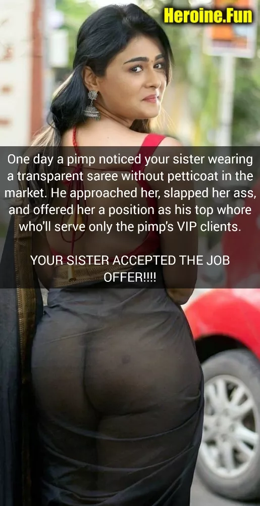 That pimp completely owns your sister's body now and she's so submissive and obedient that she doesn't even allow her husband to touch her body anymore. posted by aslitechnik