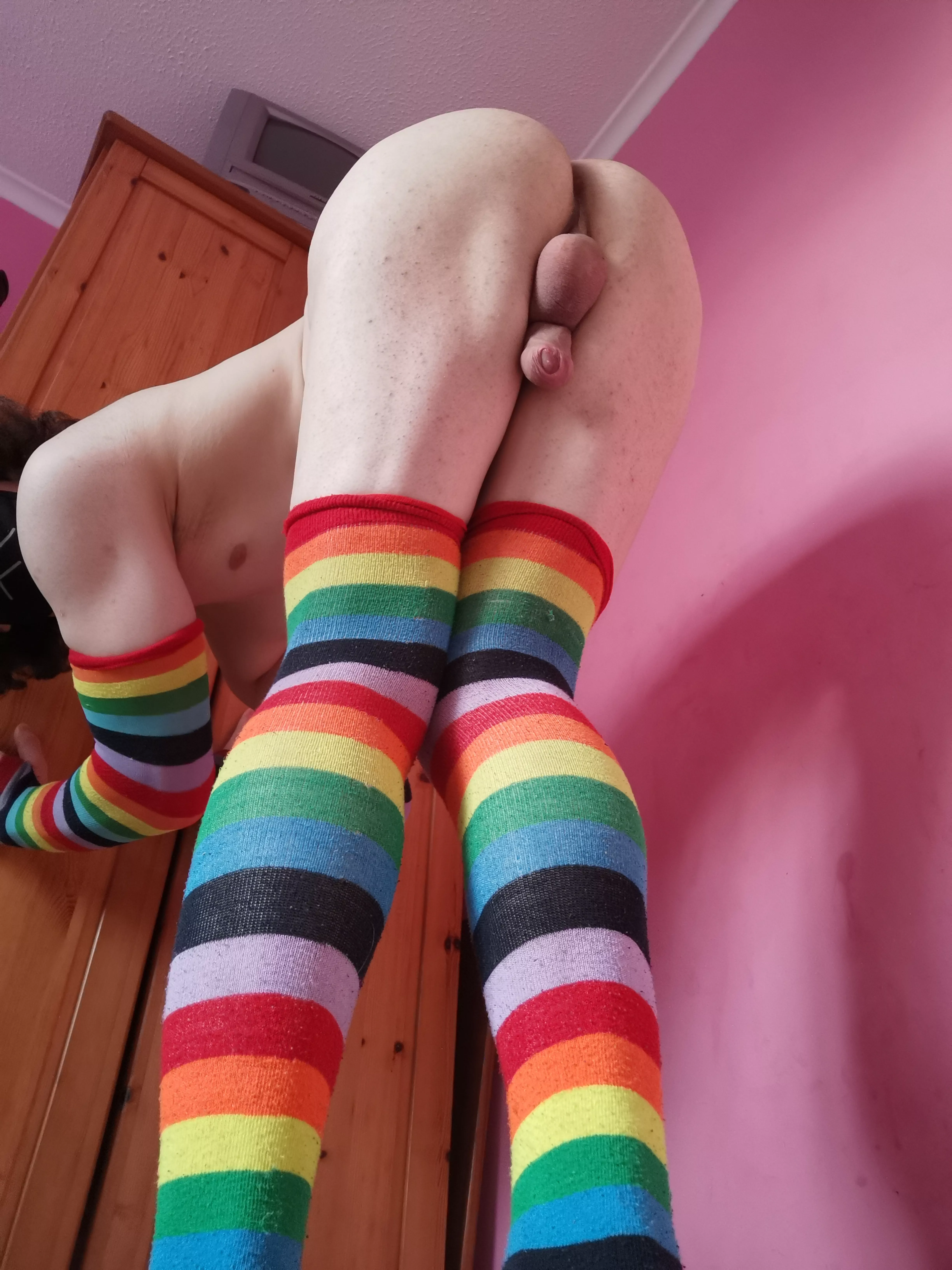 That rainbow booty ðŸŒˆ posted by rainbow-femboy