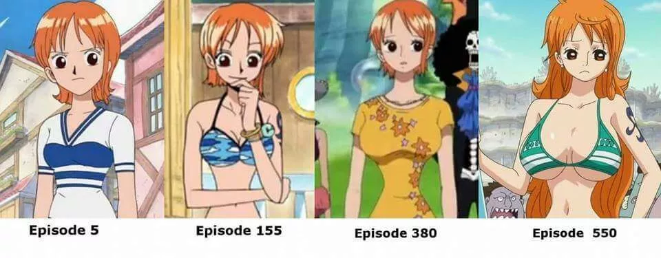 The evolution of Nami posted by StuPotD