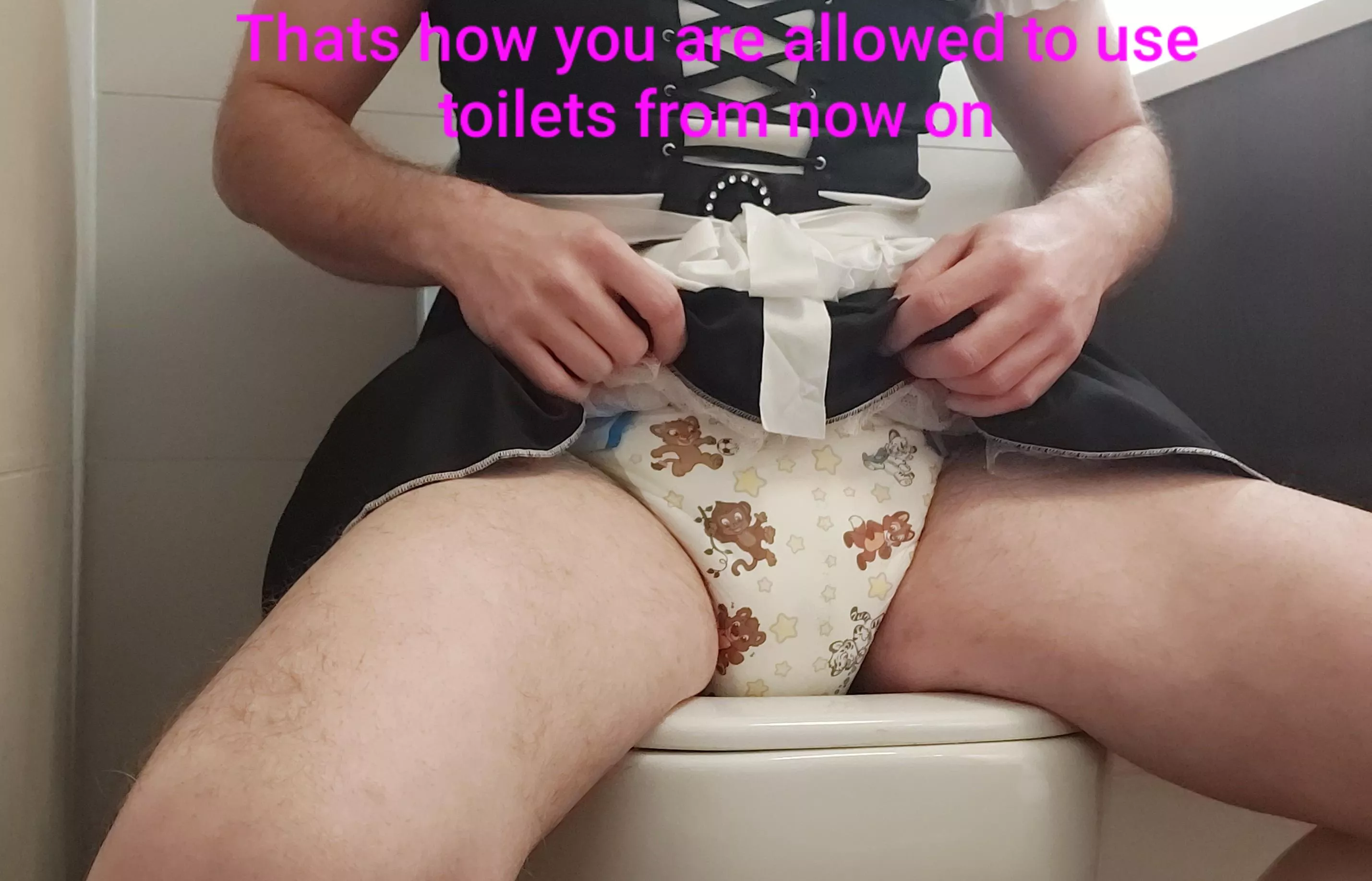 The only way for a sissy bitch posted by diaperprincess34