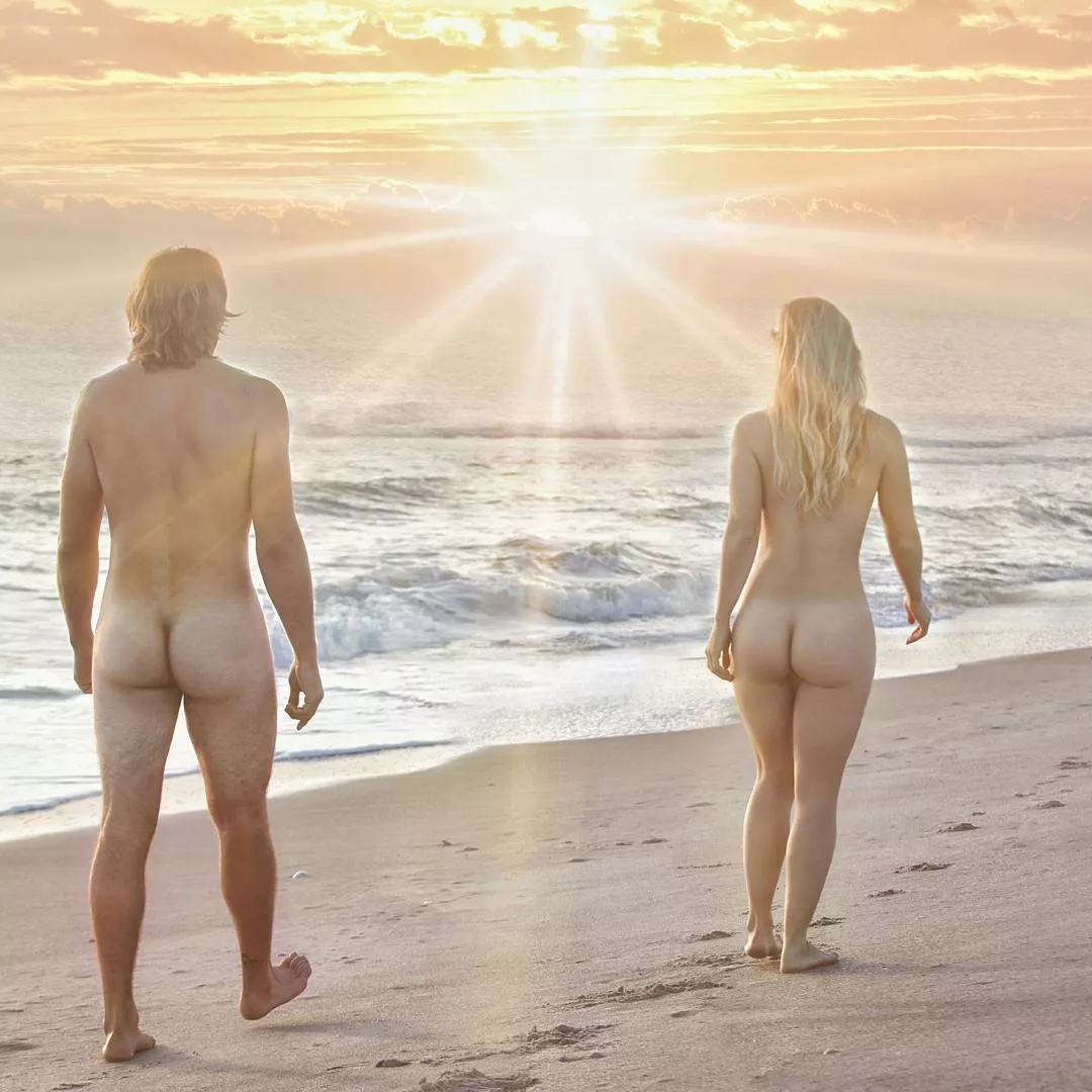 The perfect end of a nudist day (modified from Get Naked Australia) posted by NaturistPictures