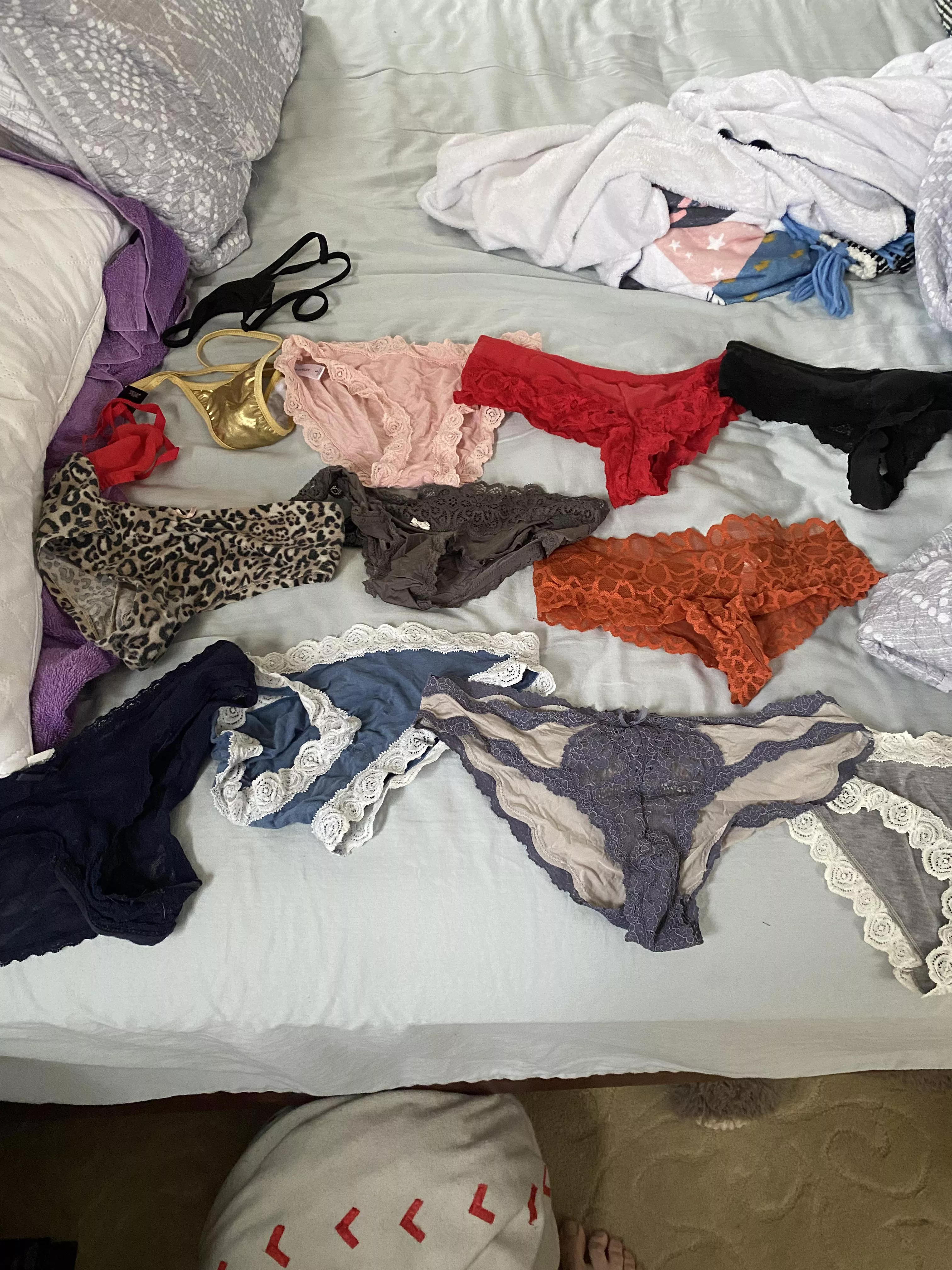 The start of my new collection! Wife’s old panties she said I could have 😊❤️ posted by Embarrassed_Pick2401