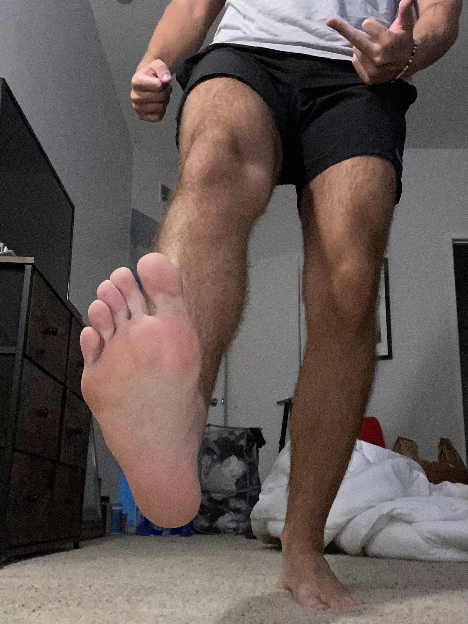 These big ass feet could use a good boy under them right about now 😏 posted by sendifuragoodboy