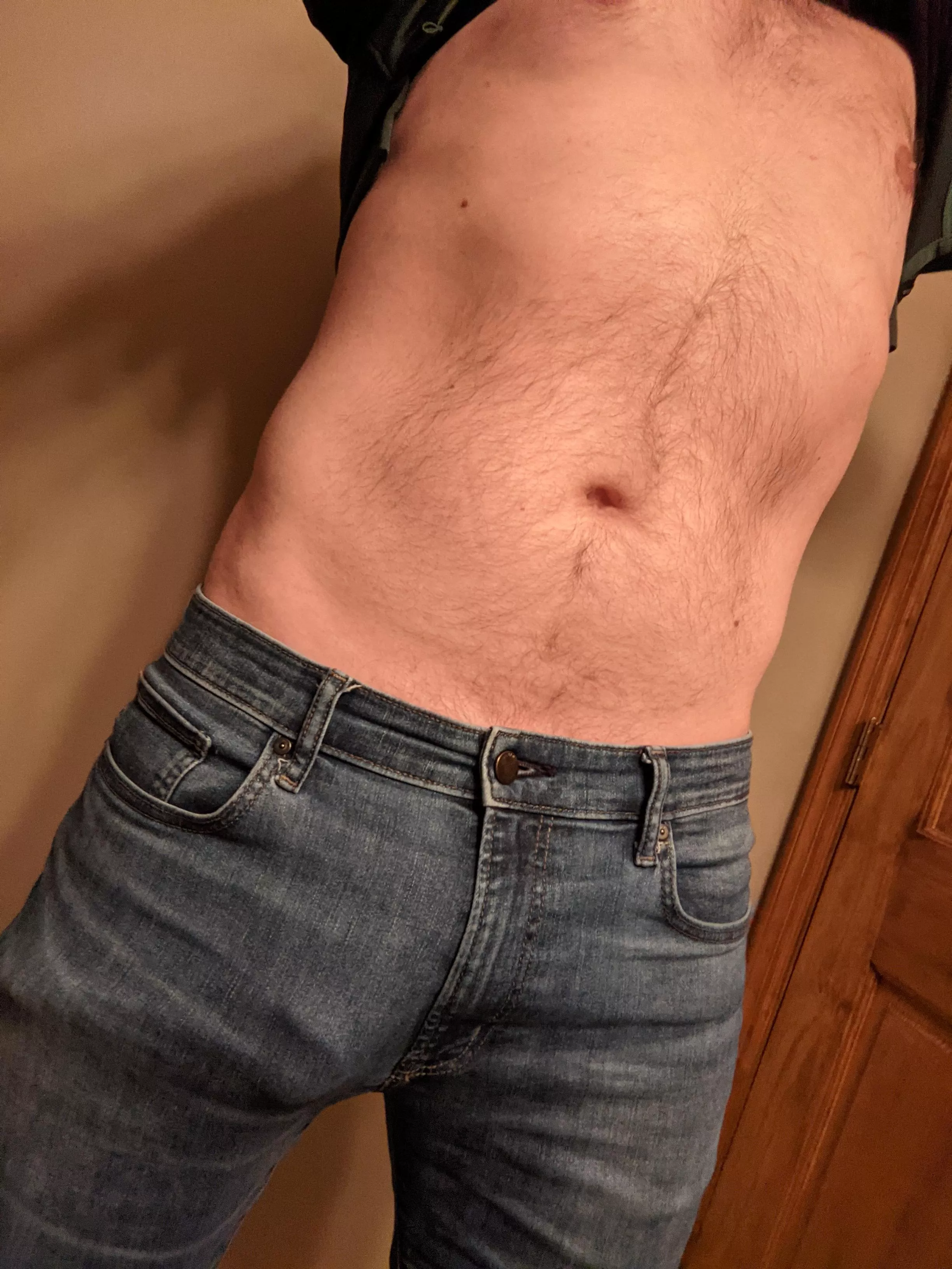 These jeans are starting to feel a little tight 😏🍆👖 posted by elingtonoffun