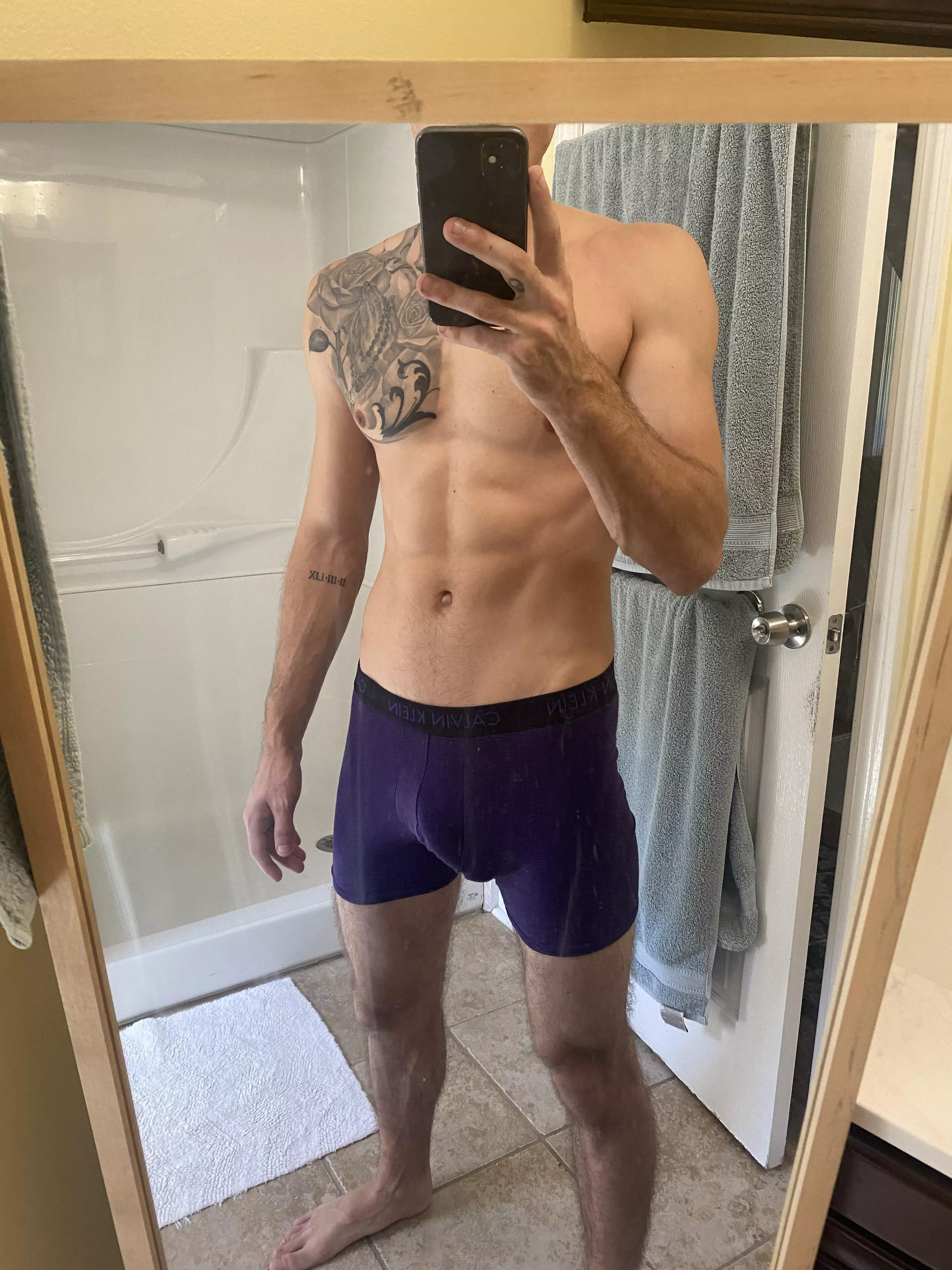 These Purple Calvins make my Bulge POP 🍆😈 posted by eightinchstoner