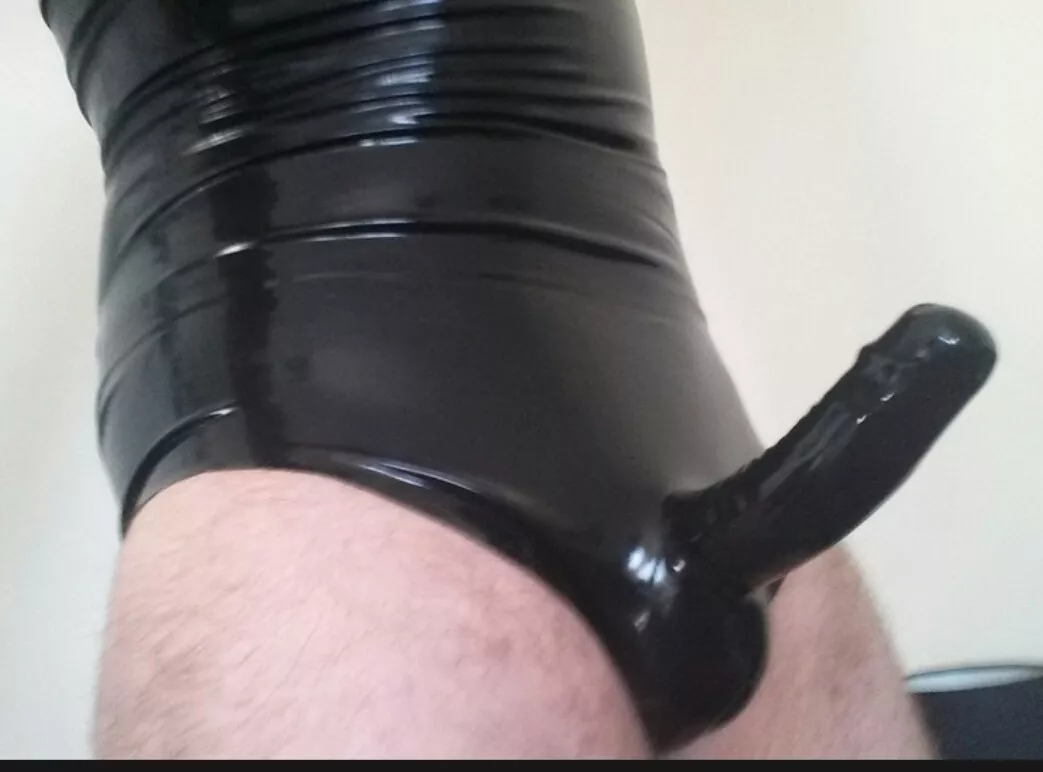 They will never know my cock is wrapped in latex underneath 😏 posted by Latexlovingpuppy