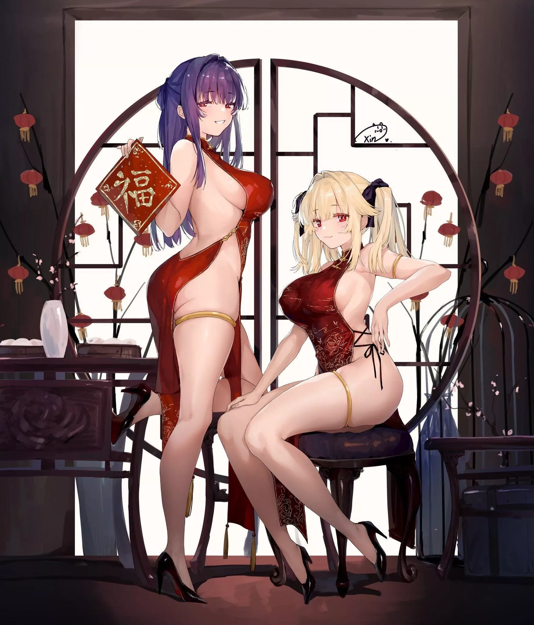 Thicc sluts wearing Qipao and heels [Original] posted by [deleted]