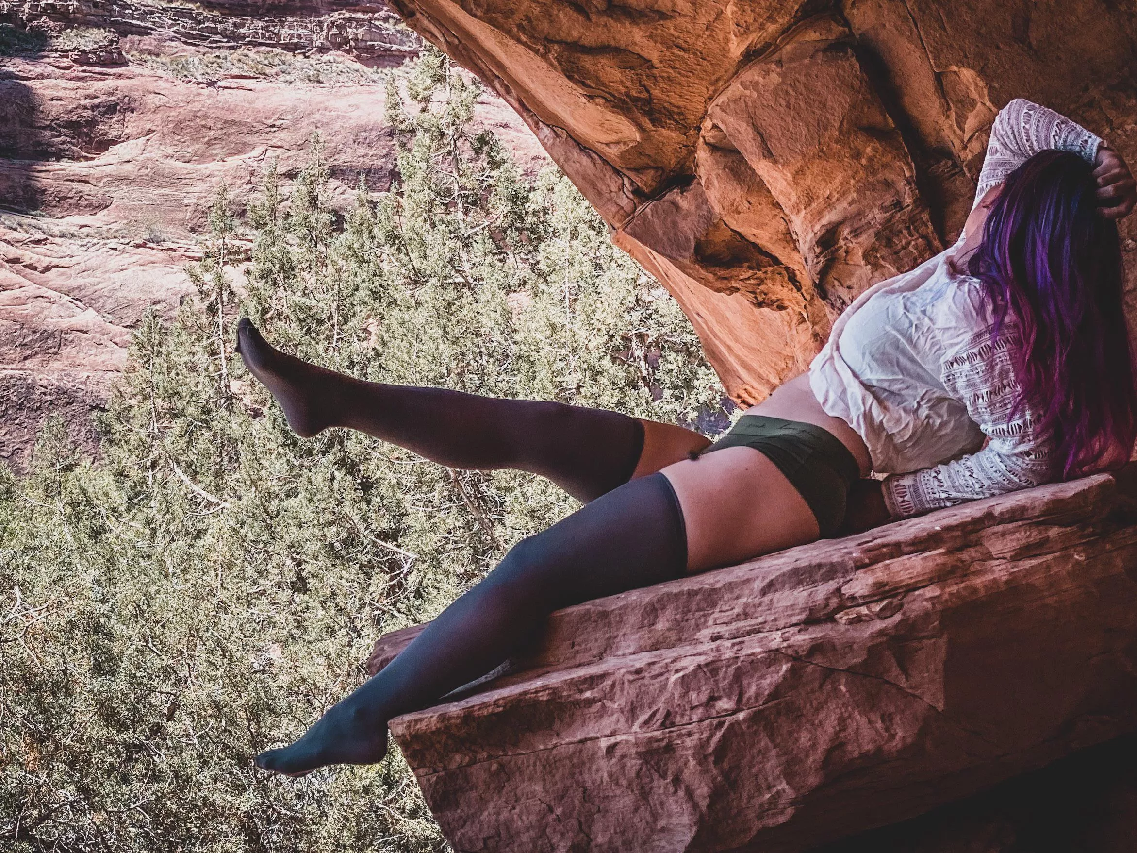 Thigh highs with the views posted by wanderingwomensitems