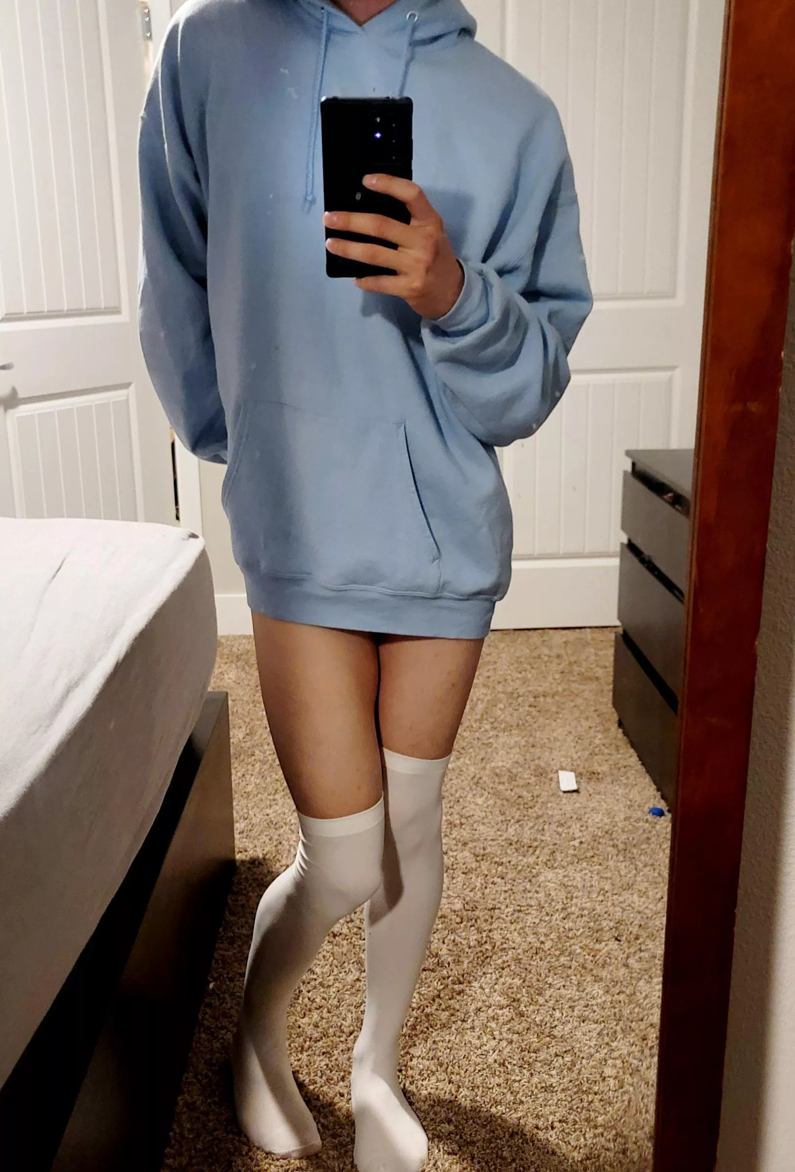 Think my sweater is to big 😅 posted by illiteratetenderboi