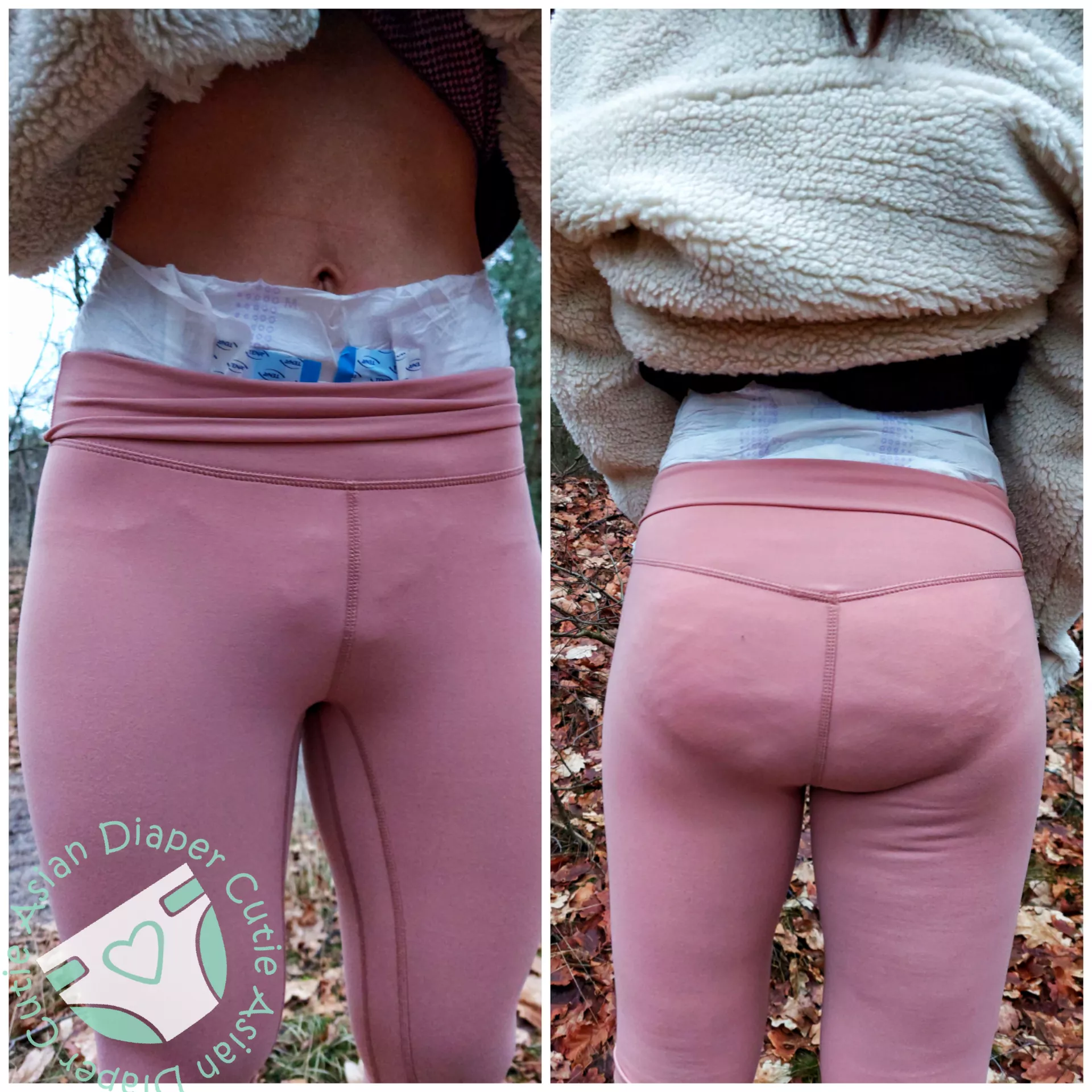 This is how diaper girls take walks in the forest🤗 posted by AsianDiaperCutie