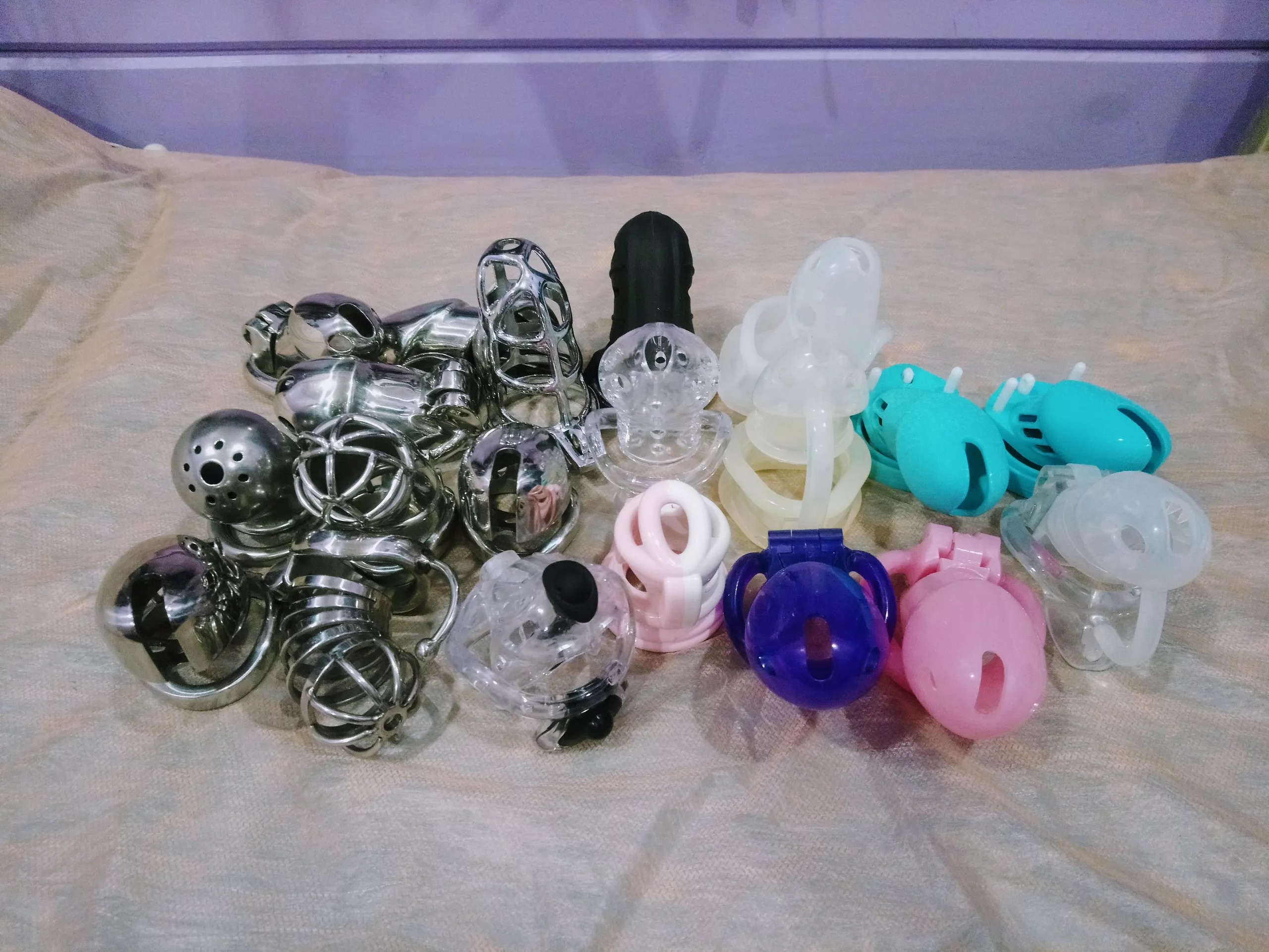 This is just part of my collection. I don't know why I bought so many. I just love collecting them. Before that, I posted a few more cages already worn. This is a small continuation of how much I have collected. posted by Mistress_Priest