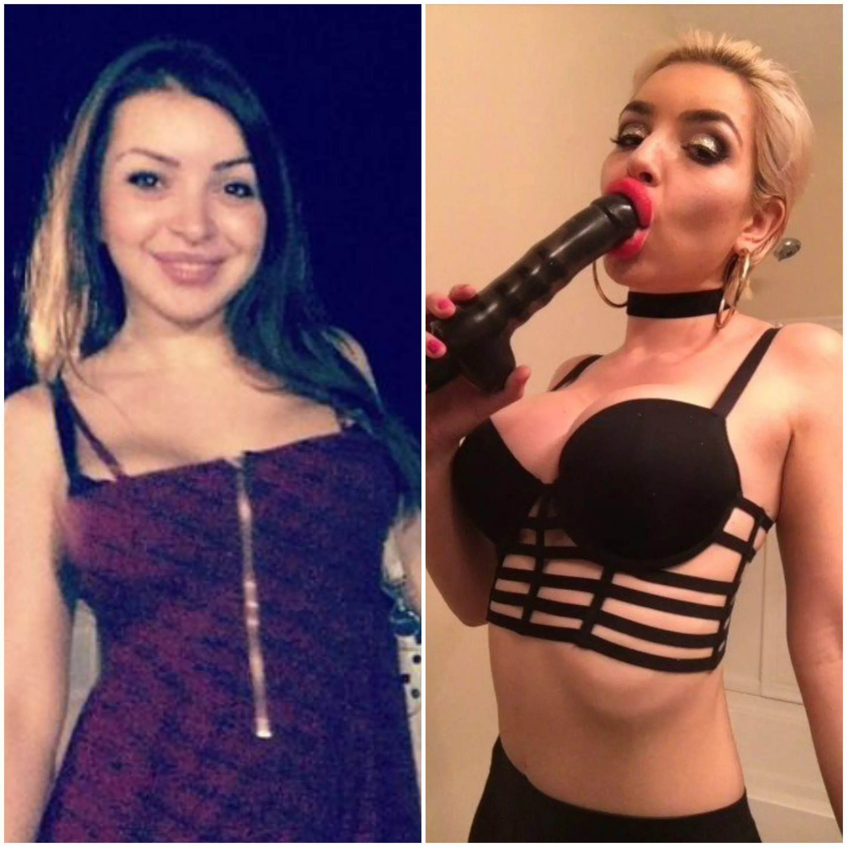 This is what fake boobs and lips can change a good girl into hot slut posted by 37dots