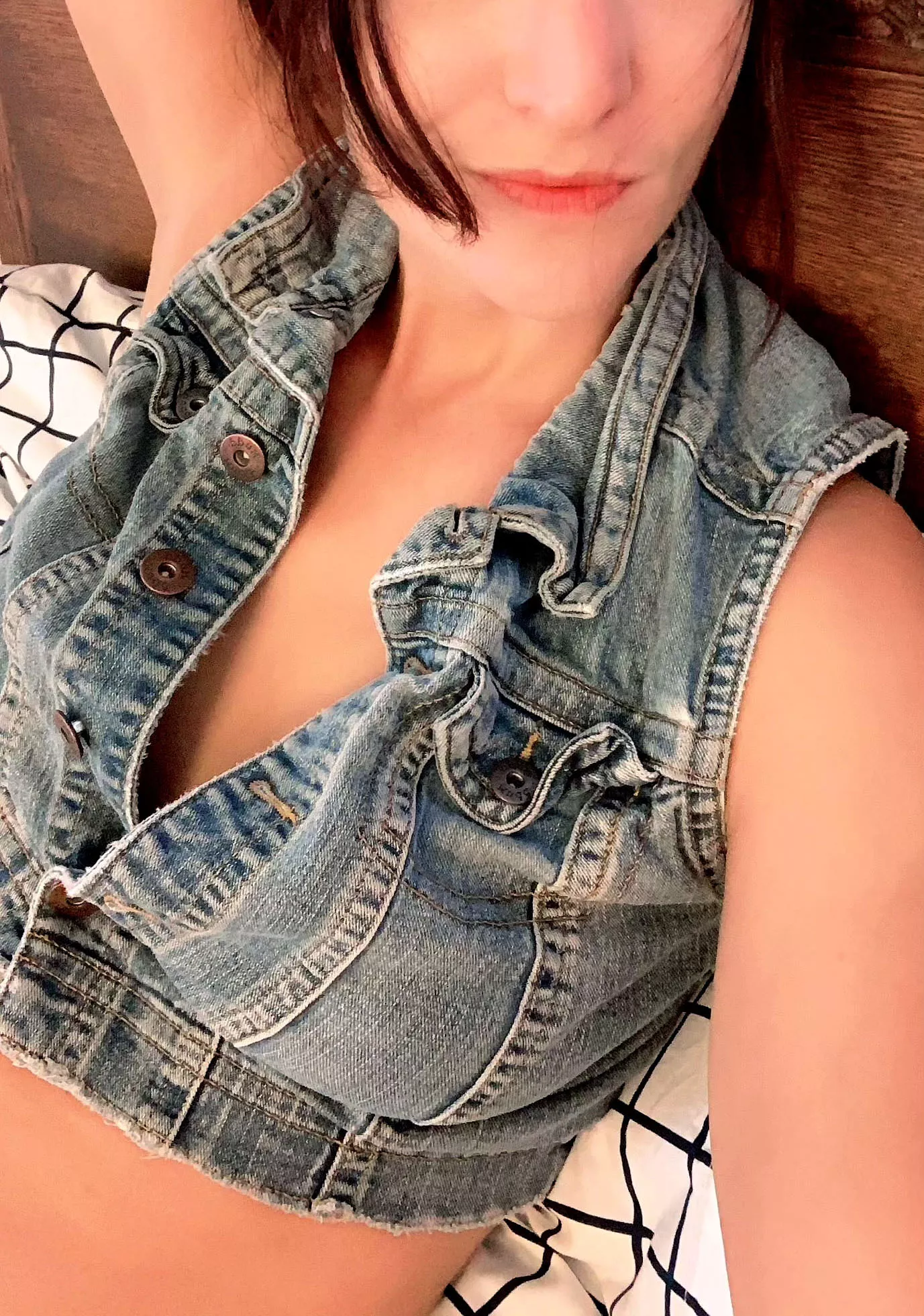 This jean vest might be my favorite thing... ❤️❤️❤️ posted by Sweet_Sharona