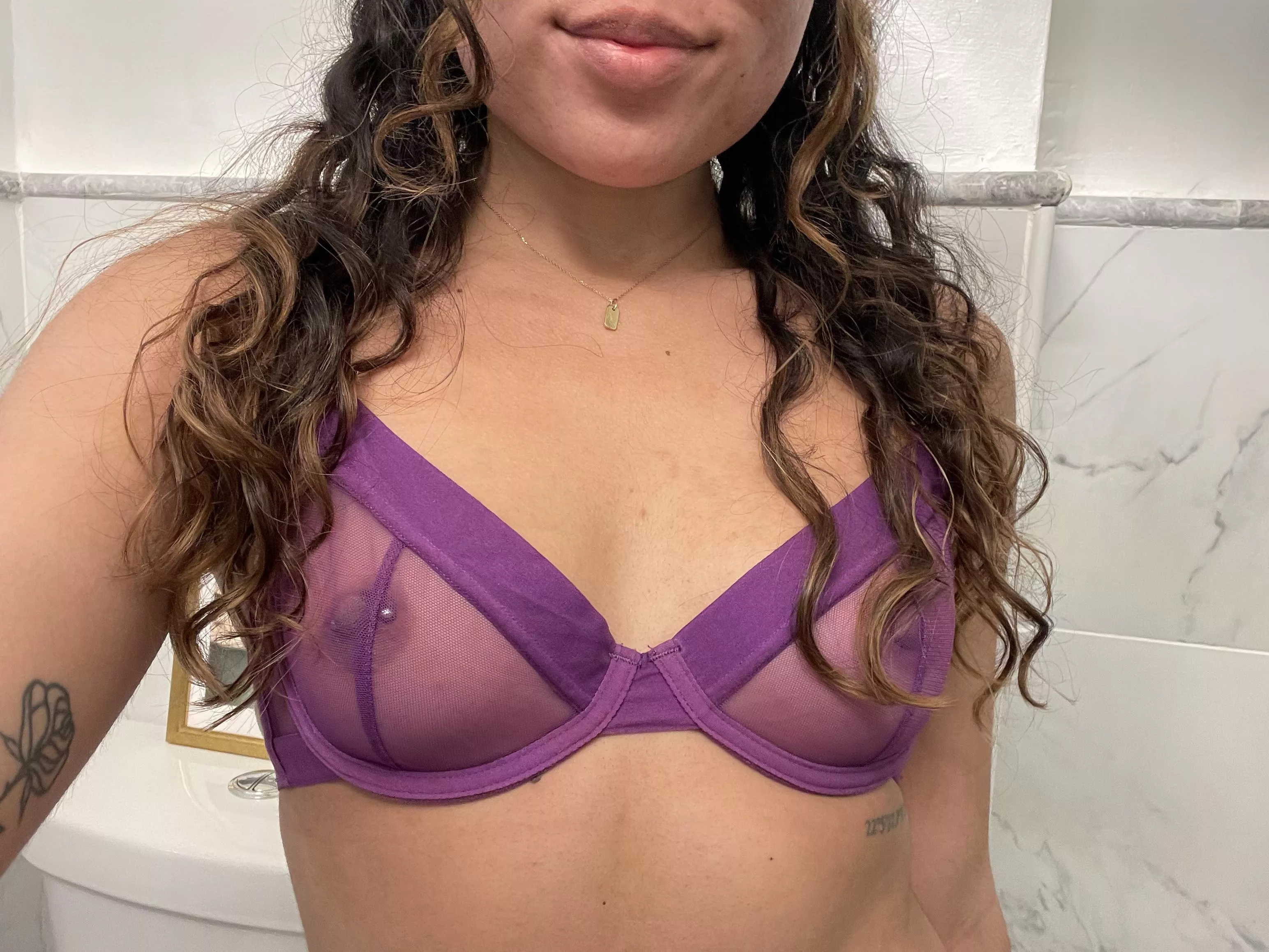 This new bra is a little see thru 👀 posted by AiyanaStrokes