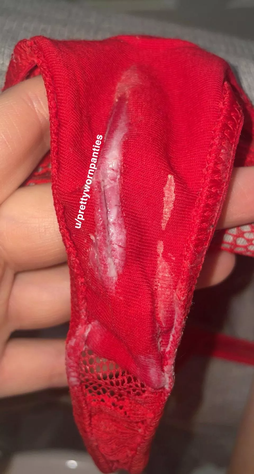 This picture was after an hour wear being at the gym then after a full days wear I posted them to their new owner. I’m so excited to see them on him 🥰💗💌 posted by prettywornpanties