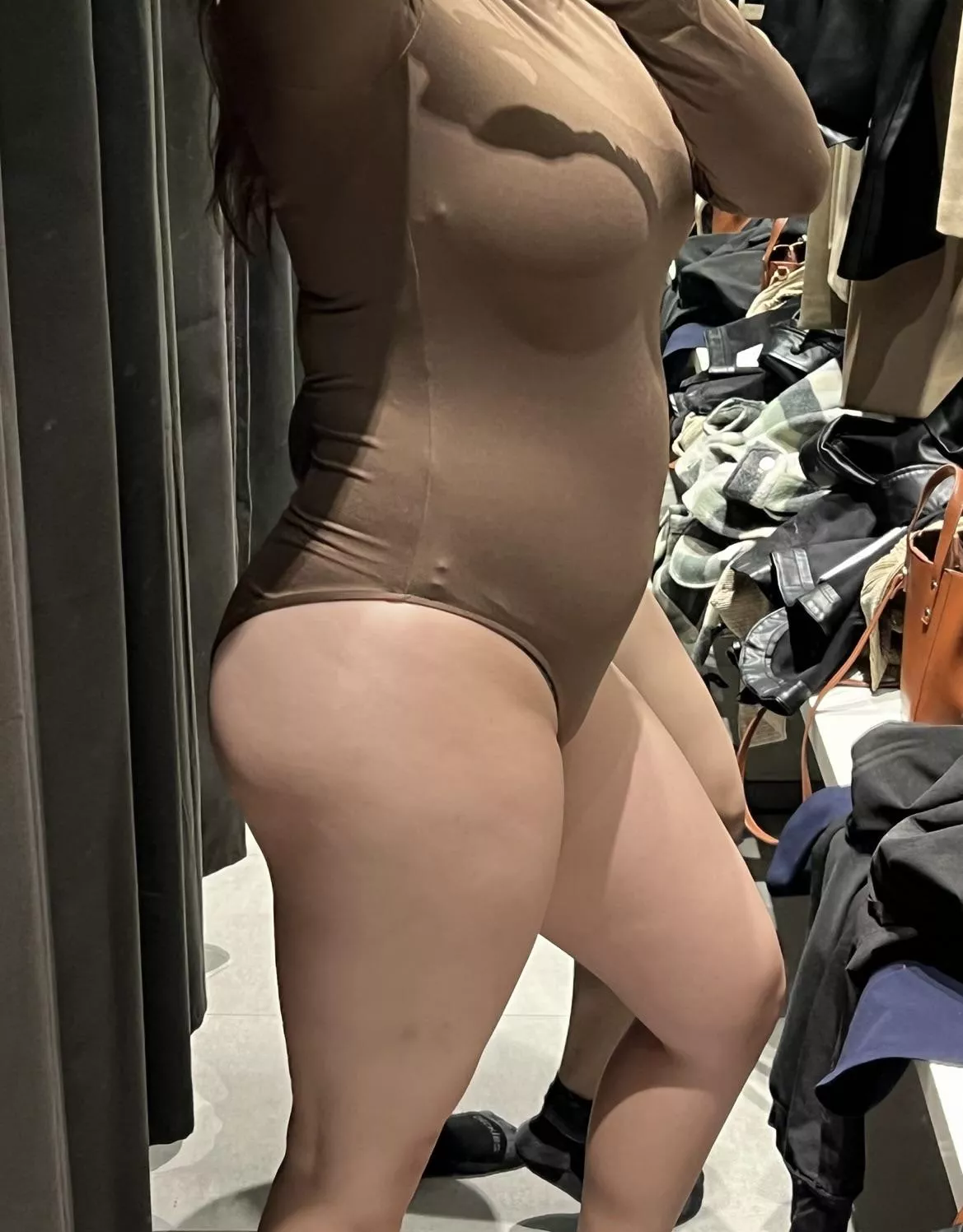 This piggy is bursting in the fitting room 😩 posted by azn_mami