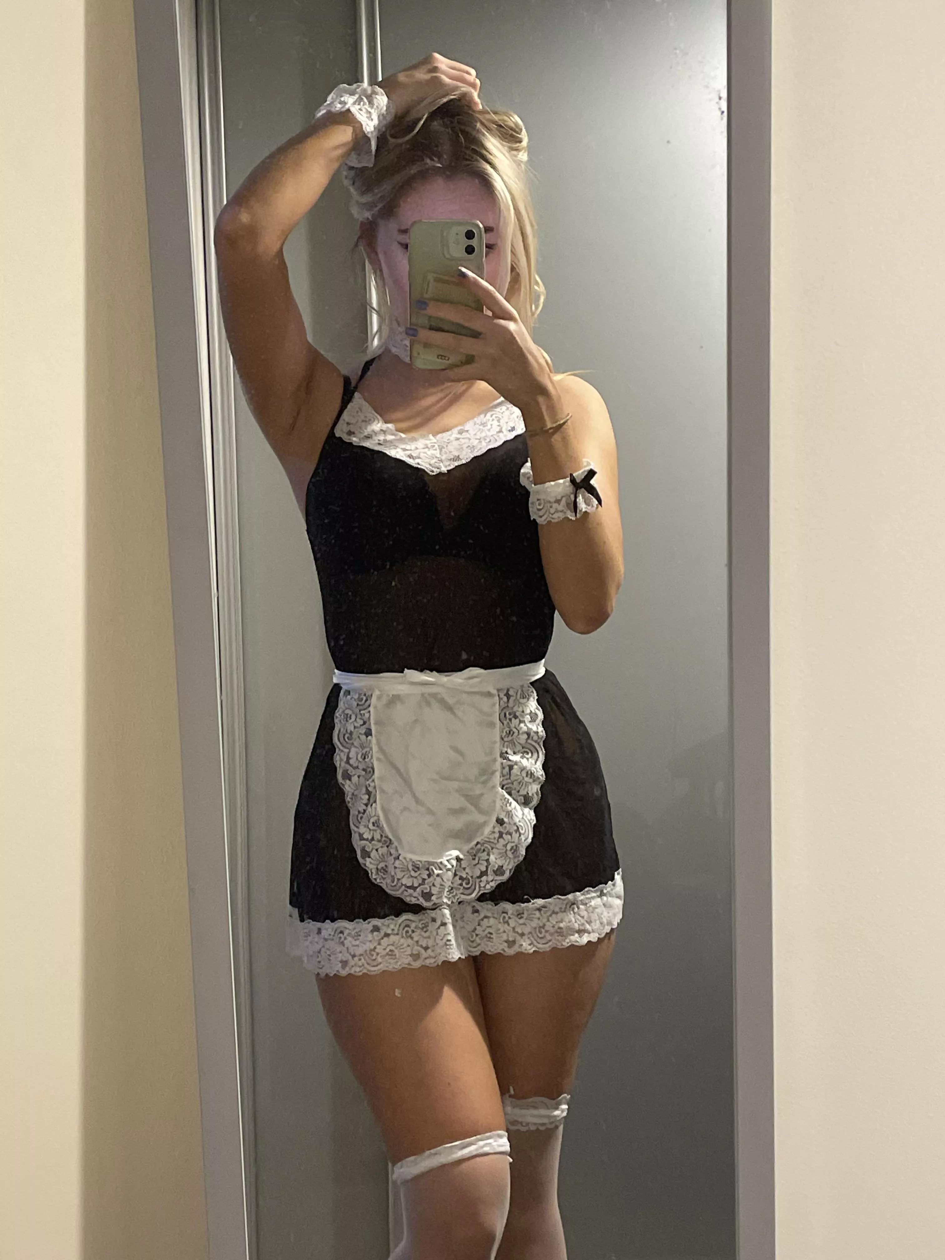 thought Iâ€™d try on a sexy maid outfit, what are your opinions? posted by georgiarey112