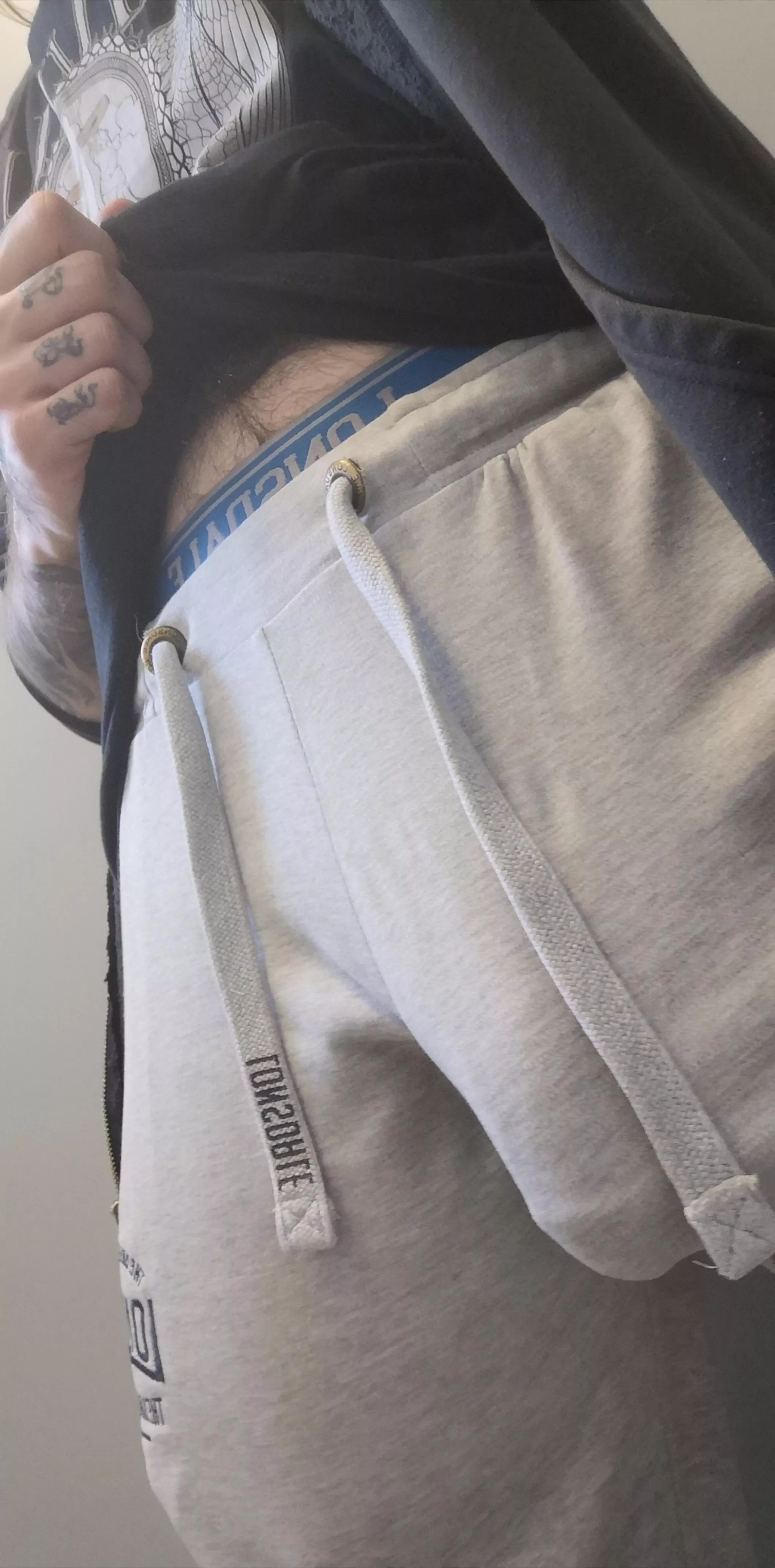 Thought these joggers would be a good idea, even my boxers couldn't hide him posted by BoxerbusteRR