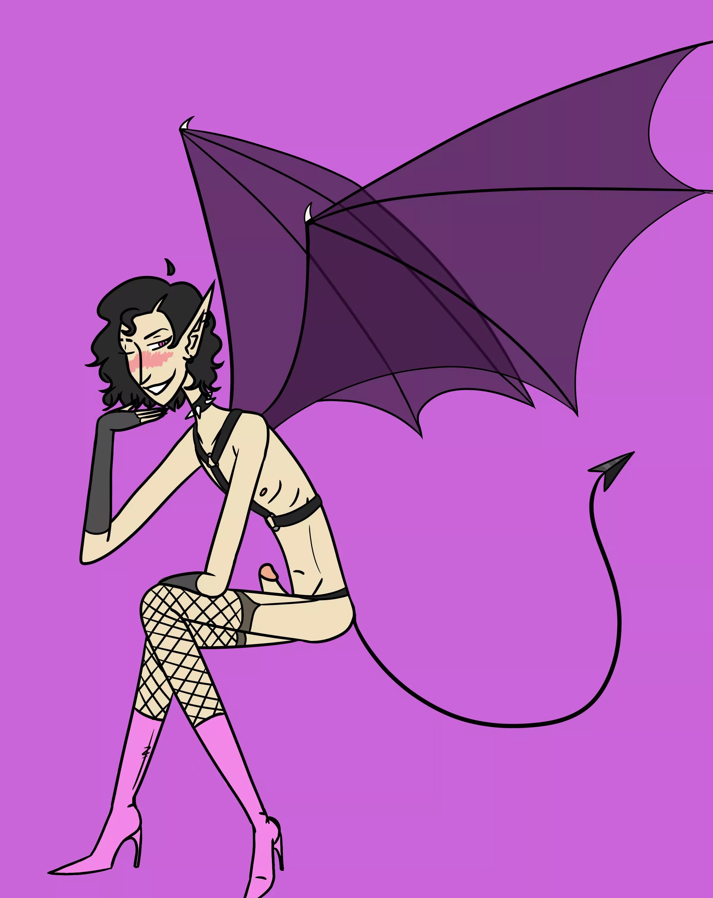 thought this sub would appreciate my incubus character, Feist (OC) posted by porn_throwaway_lol_