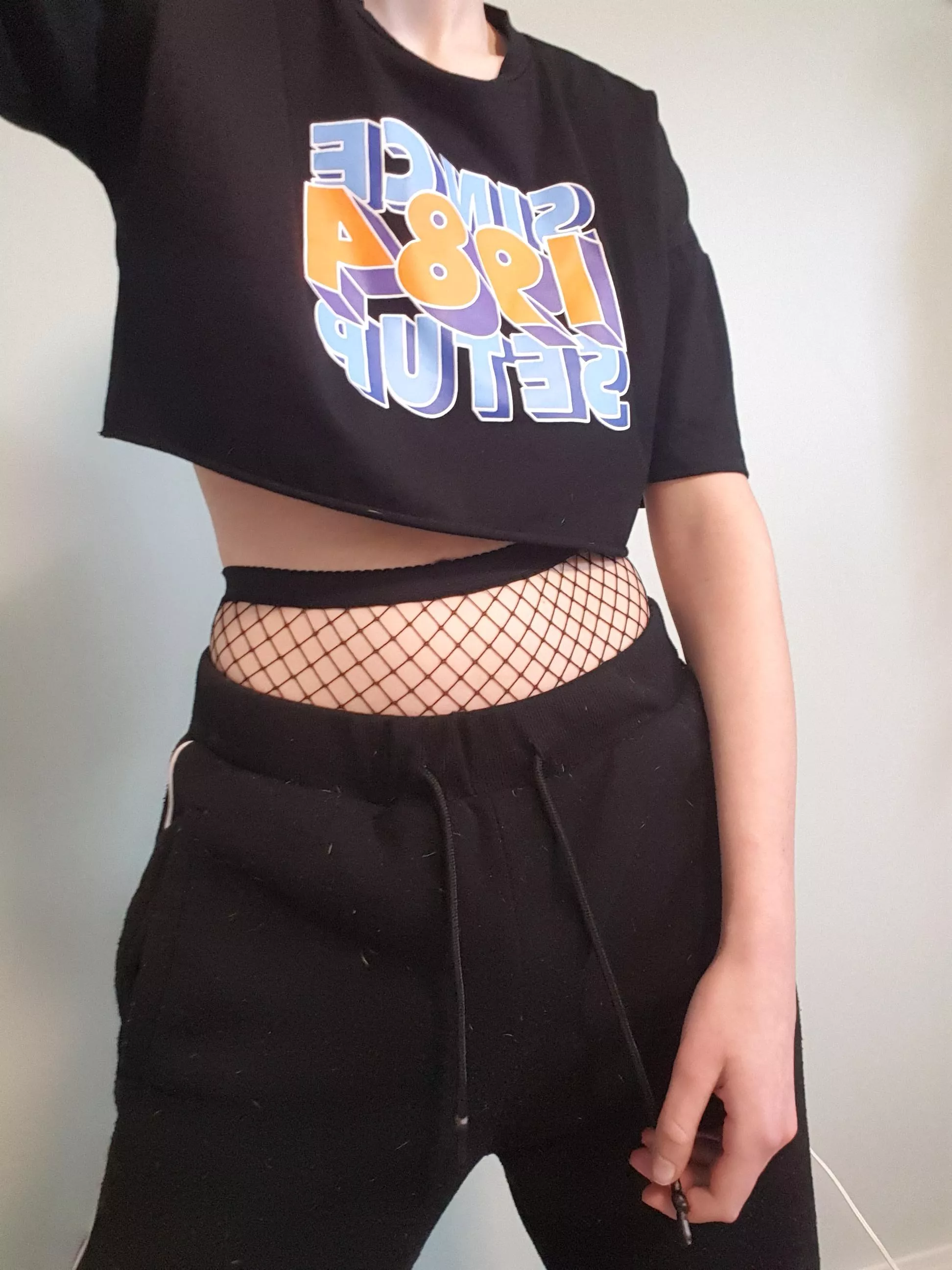 Thoughts on sweats + fishnets? posted by fem_babyyy