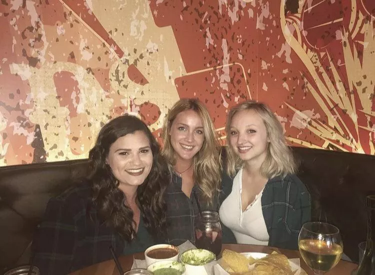 Three college friends posted by wowzer52