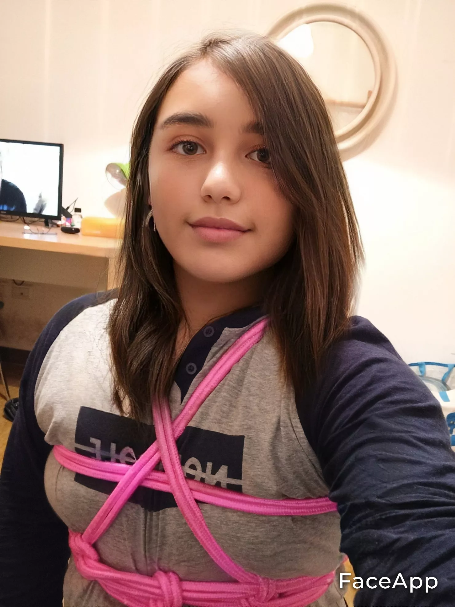 Tied up and looking for pampering 💕🥺 [face app] posted by AlternativeCold3020