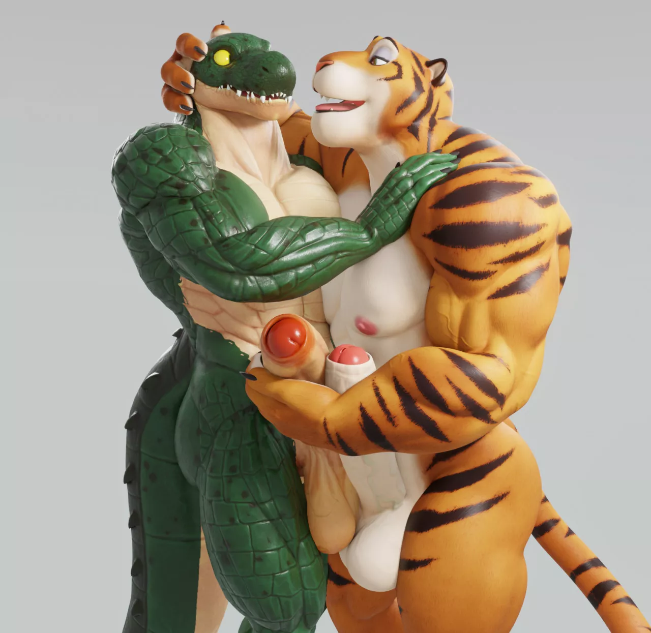 Tiger and Croc (ConnivingRat) posted by TangentYoshi