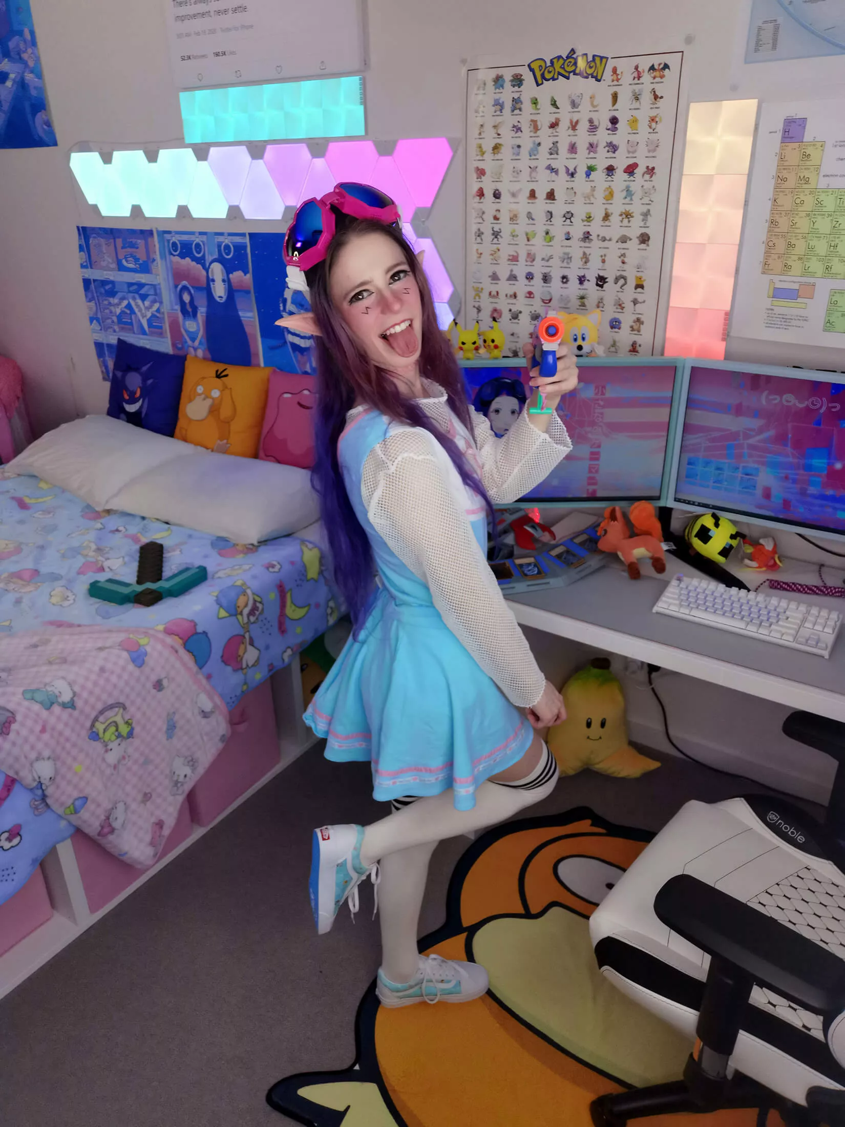 time for a nerf gun battle 🔫🐰 posted by lilfakegamer