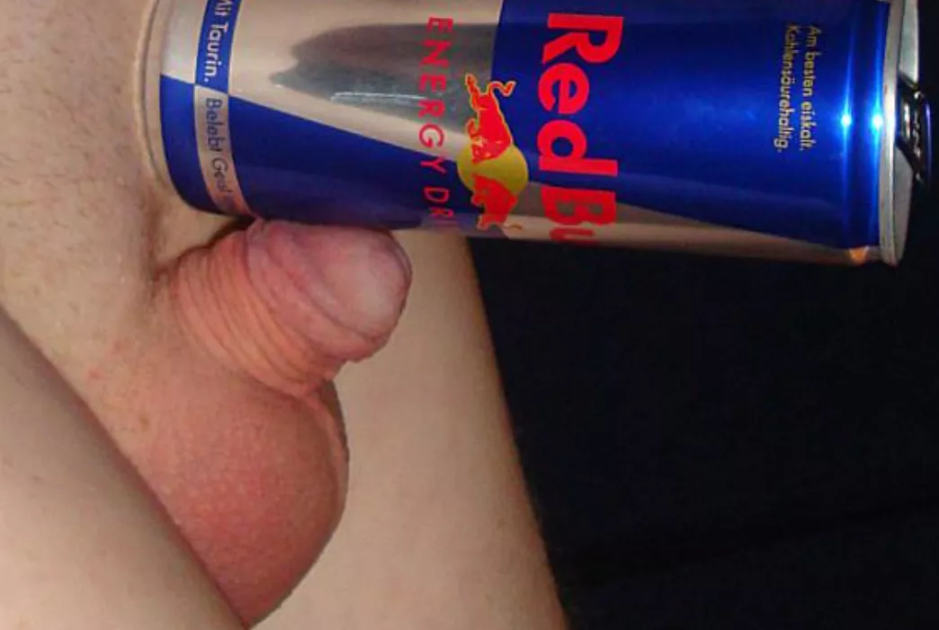 Tiny penis halfway hard compared to little Red Bull can... posted by Critical_Main_6283