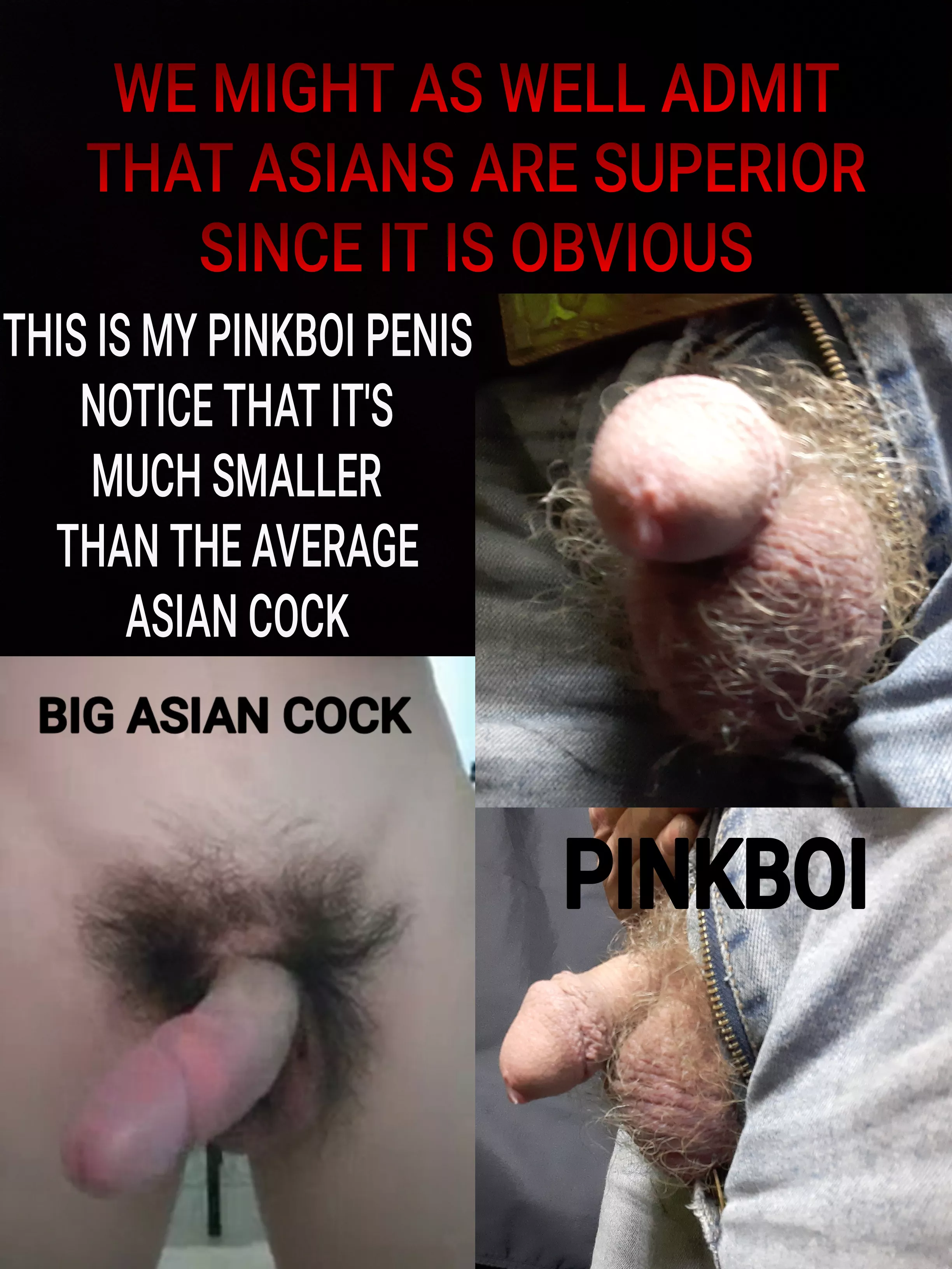 Tiny white dick < Superior Asian Cock 😎 posted by LittleDragonbreeder