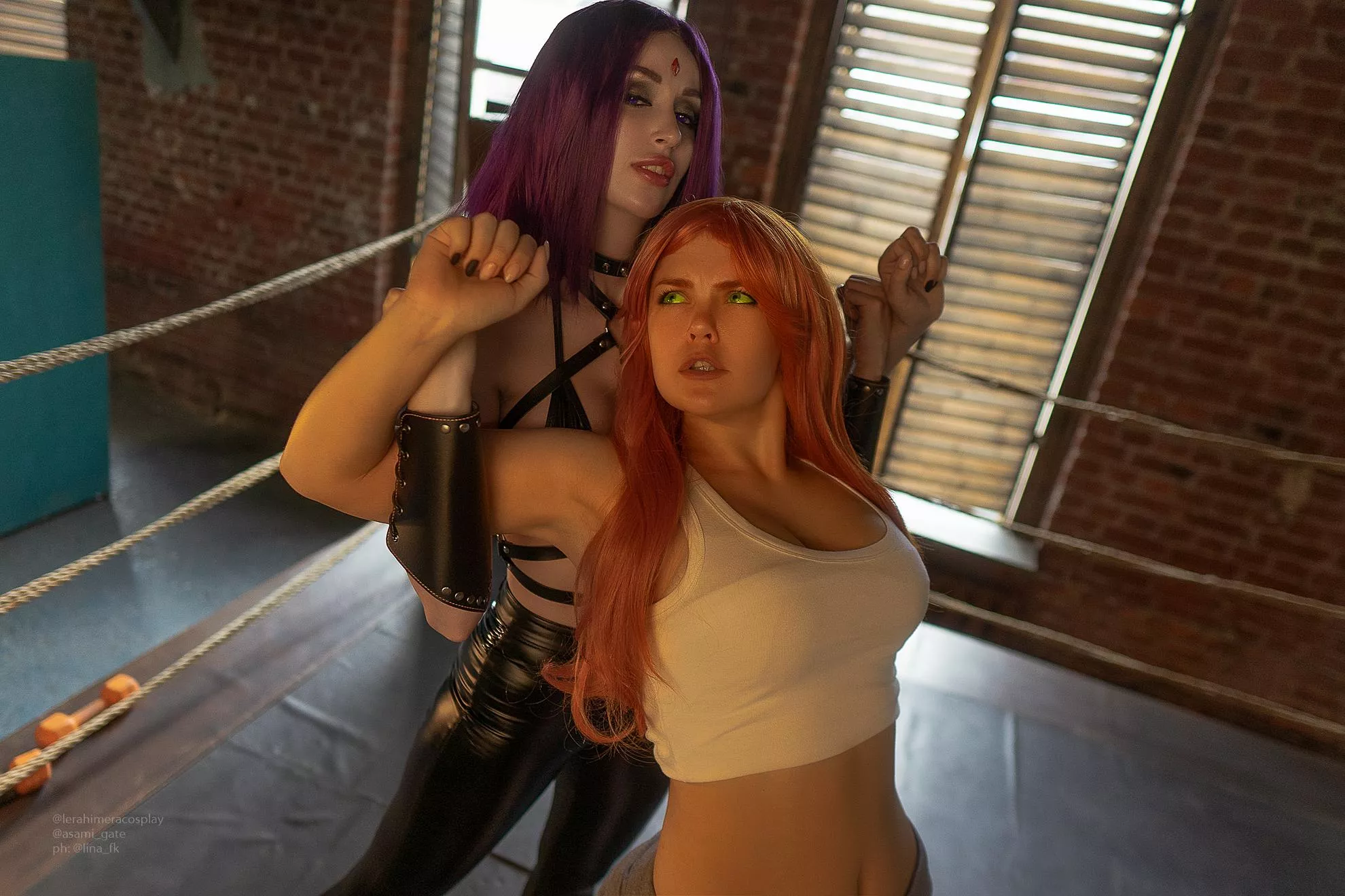 Titans of the Locker Room! Cosplayer Lera Himera and Asamigate posted by valeryhimera