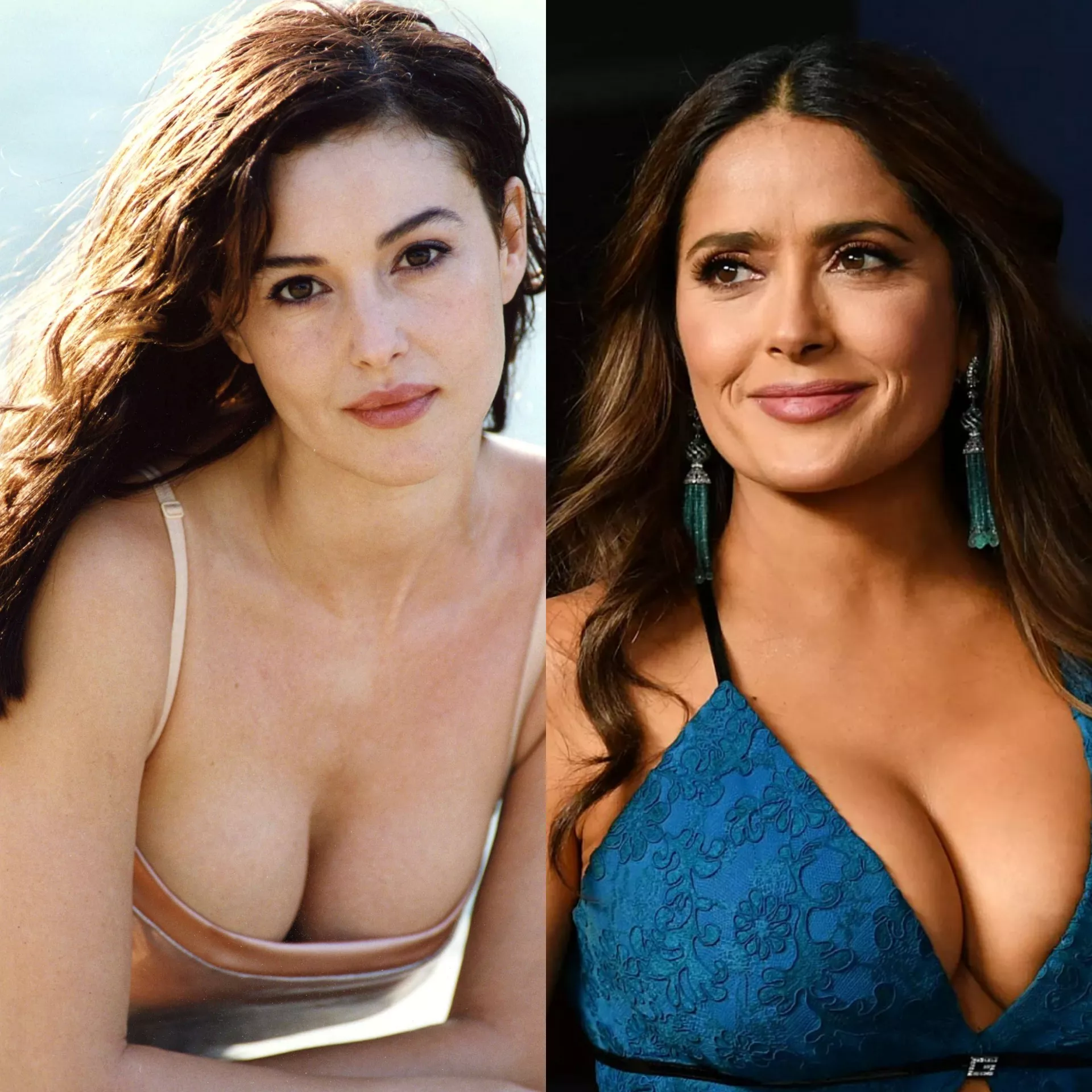 Titty fuck from Monica Bellucci or Salma Hayek? posted by comeonashcomeonash