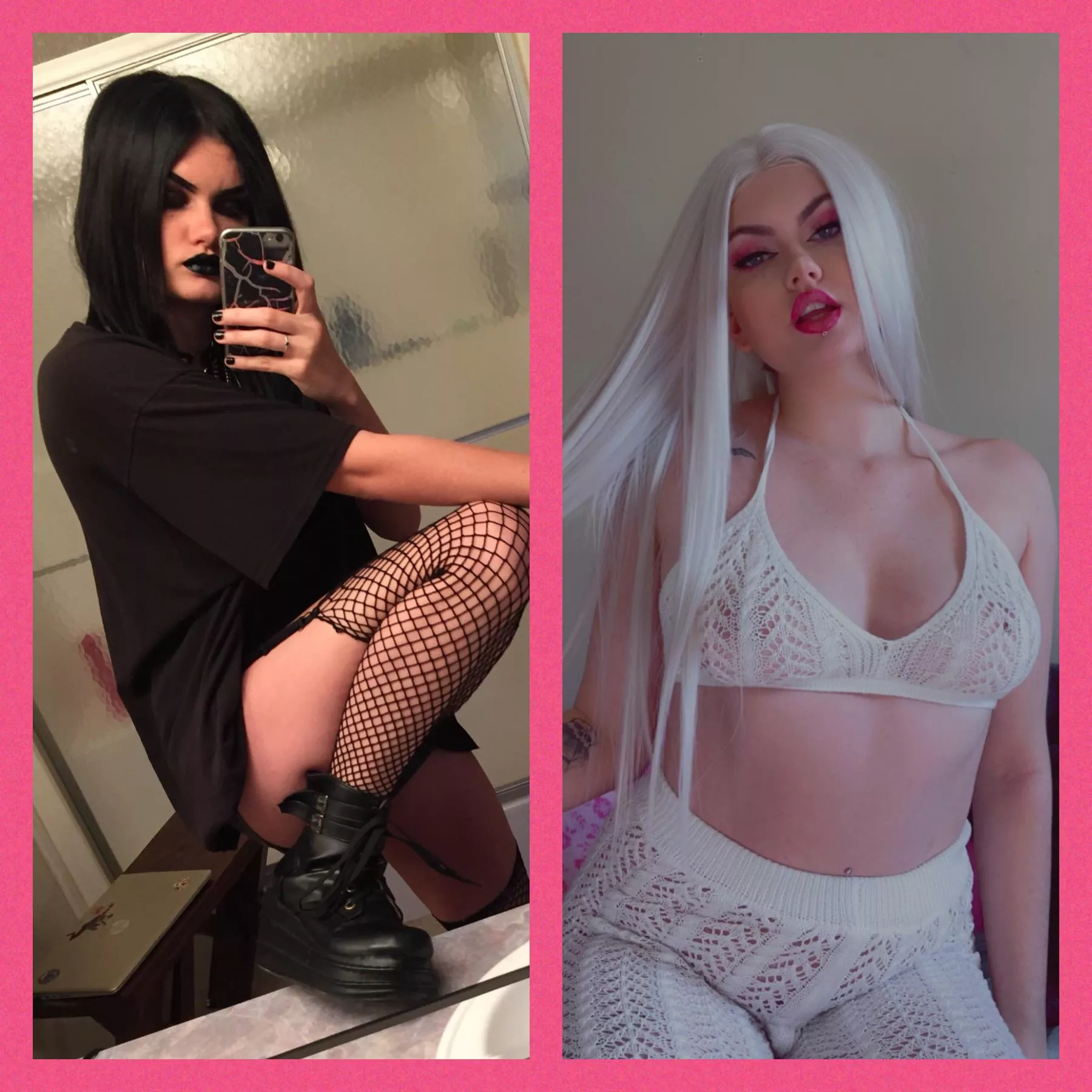 To celebrate my verified bimbo status, heres a 3.5 year difference 🌸 posted by Bimb0esque