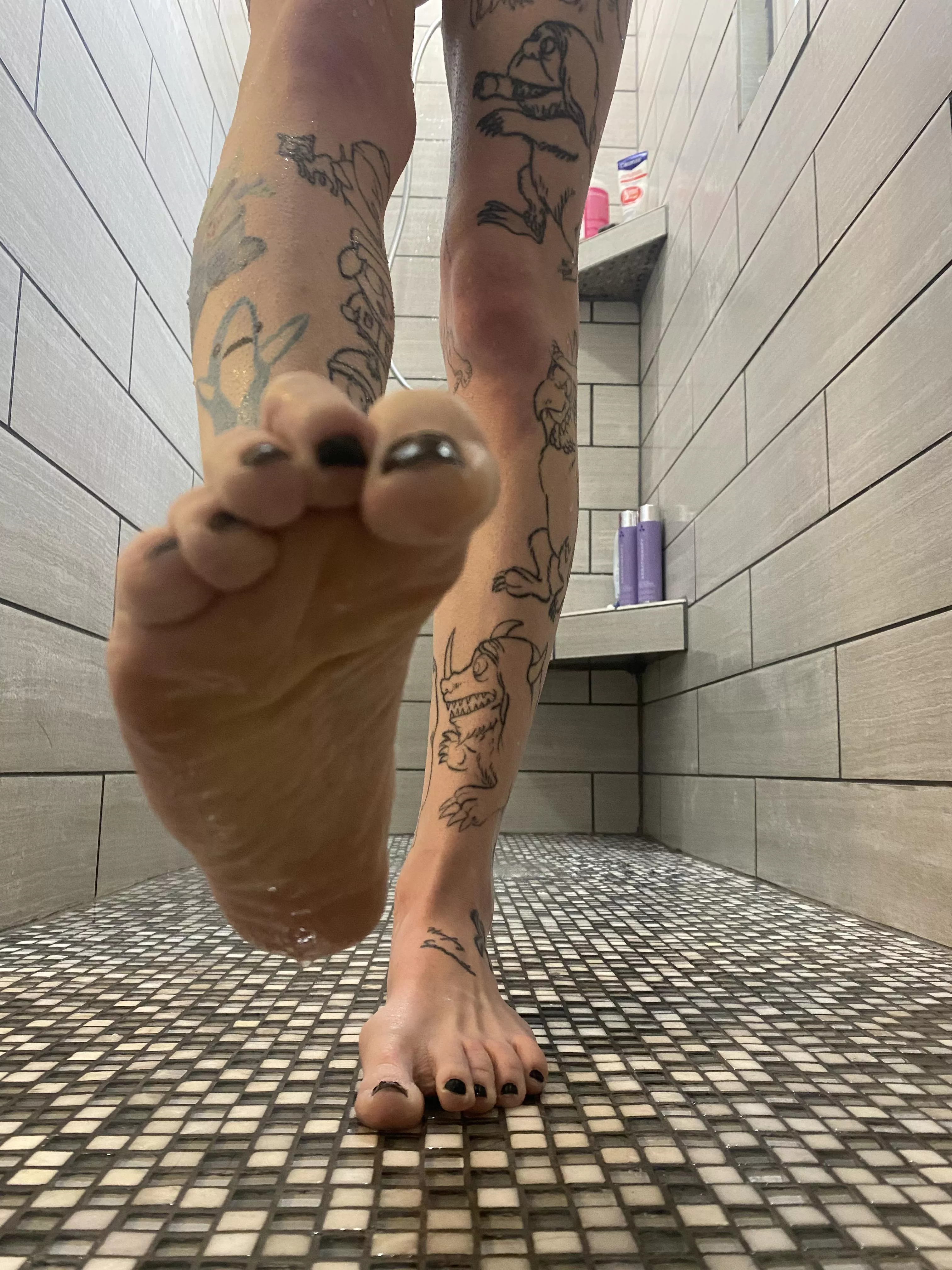 Today’s my birthday! Worship these before I step on you posted by Tattooedfeetsies