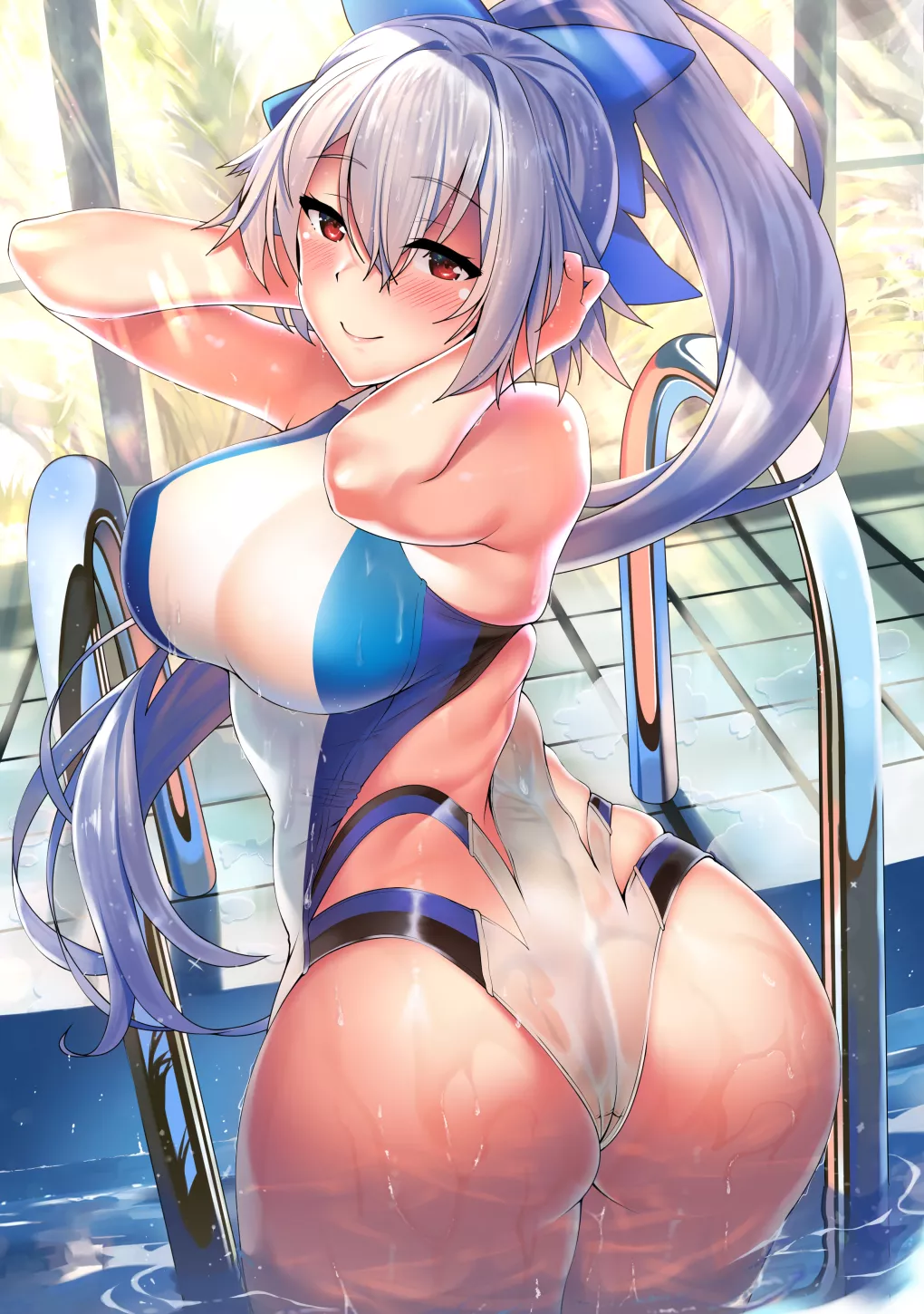 Tomoe Gozen Exiting The Pool (Kawai) [Fate] posted by sequence_string